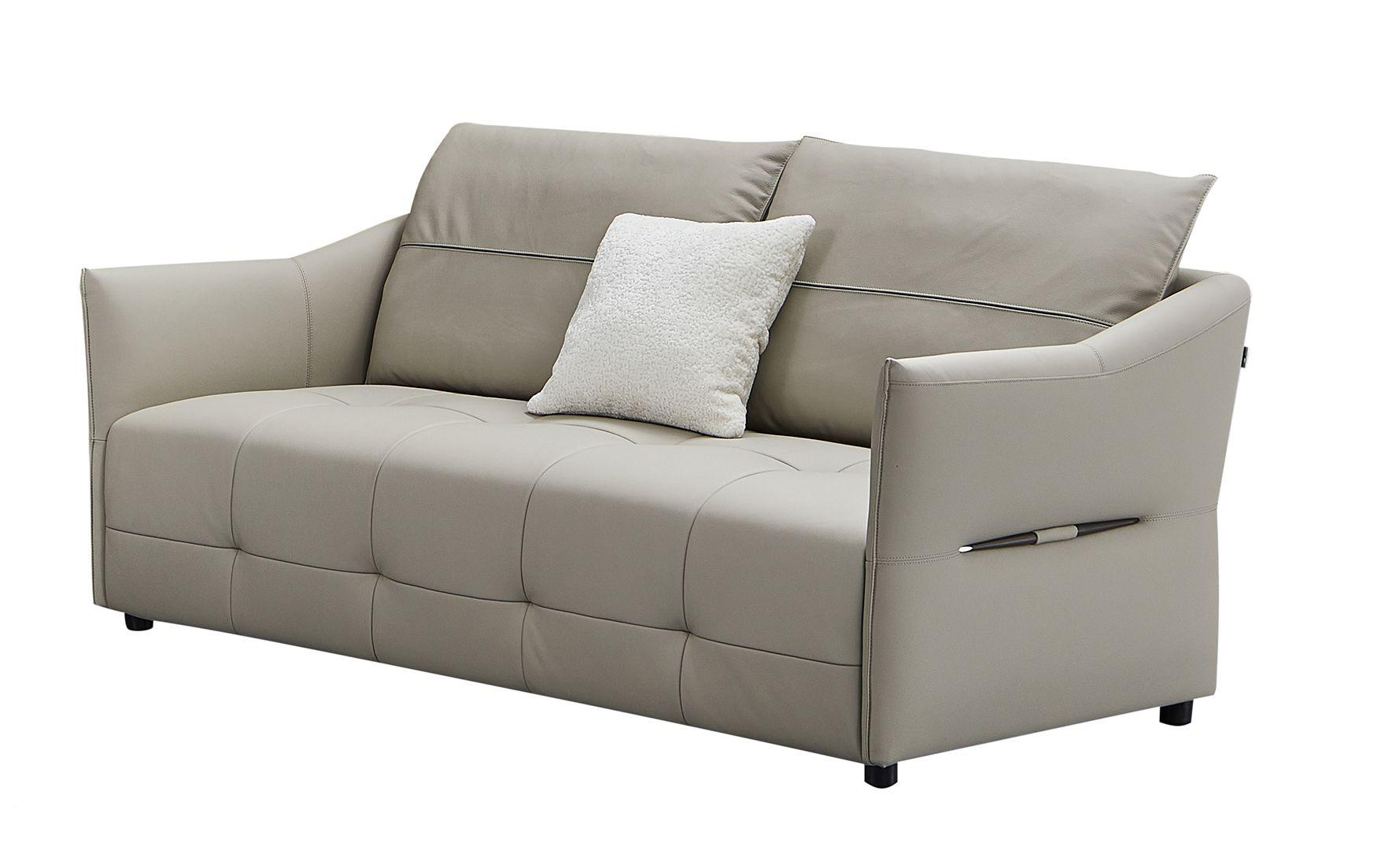 

                    
American Eagle Furniture EK-Y1007-SF / EK-Y1007-LS Sofa Set Light Gray Top grain leather Purchase 
