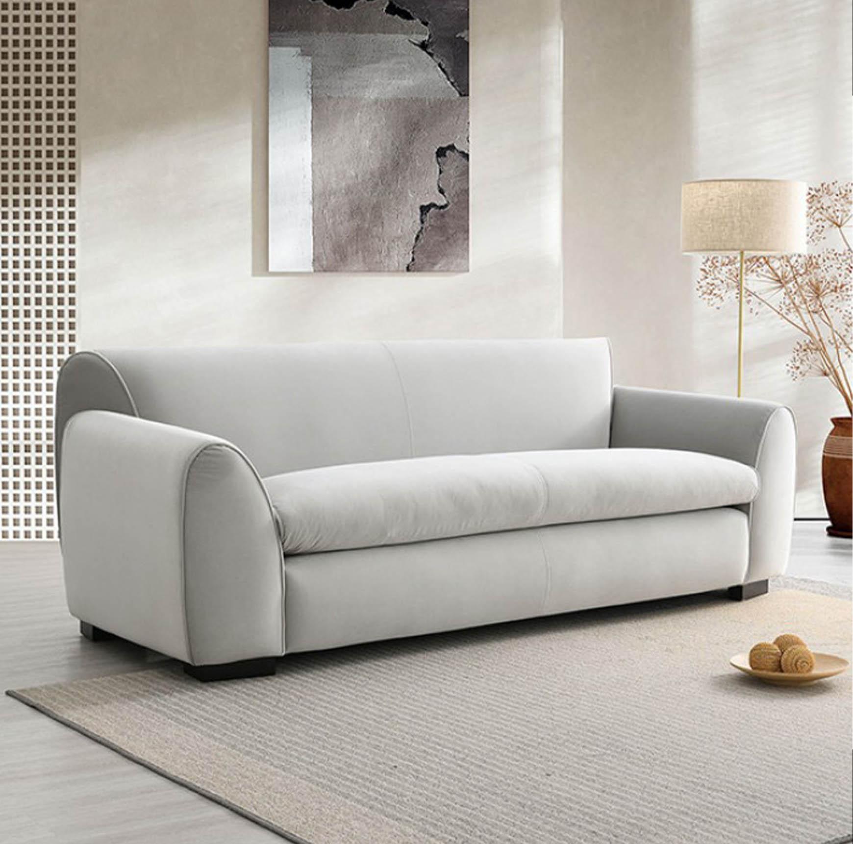 

    
Light Gray Velvet Sofa SEVERO FM61005LG-SF FoA Contemporary Modern
