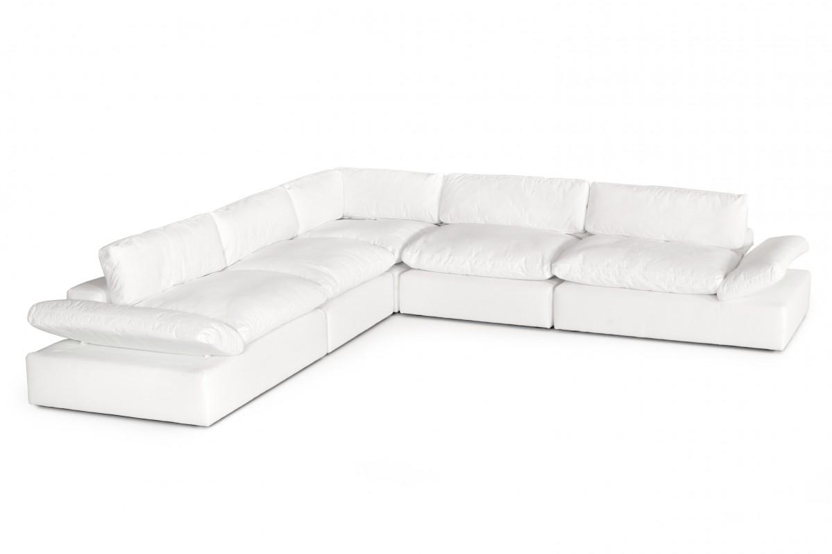 Contemporary, Modern Sectional Sofa VGKKKF.2612-LTGRY-SECT VGKKKF.2612-LTGRY-SECT in Light Grey Fabric