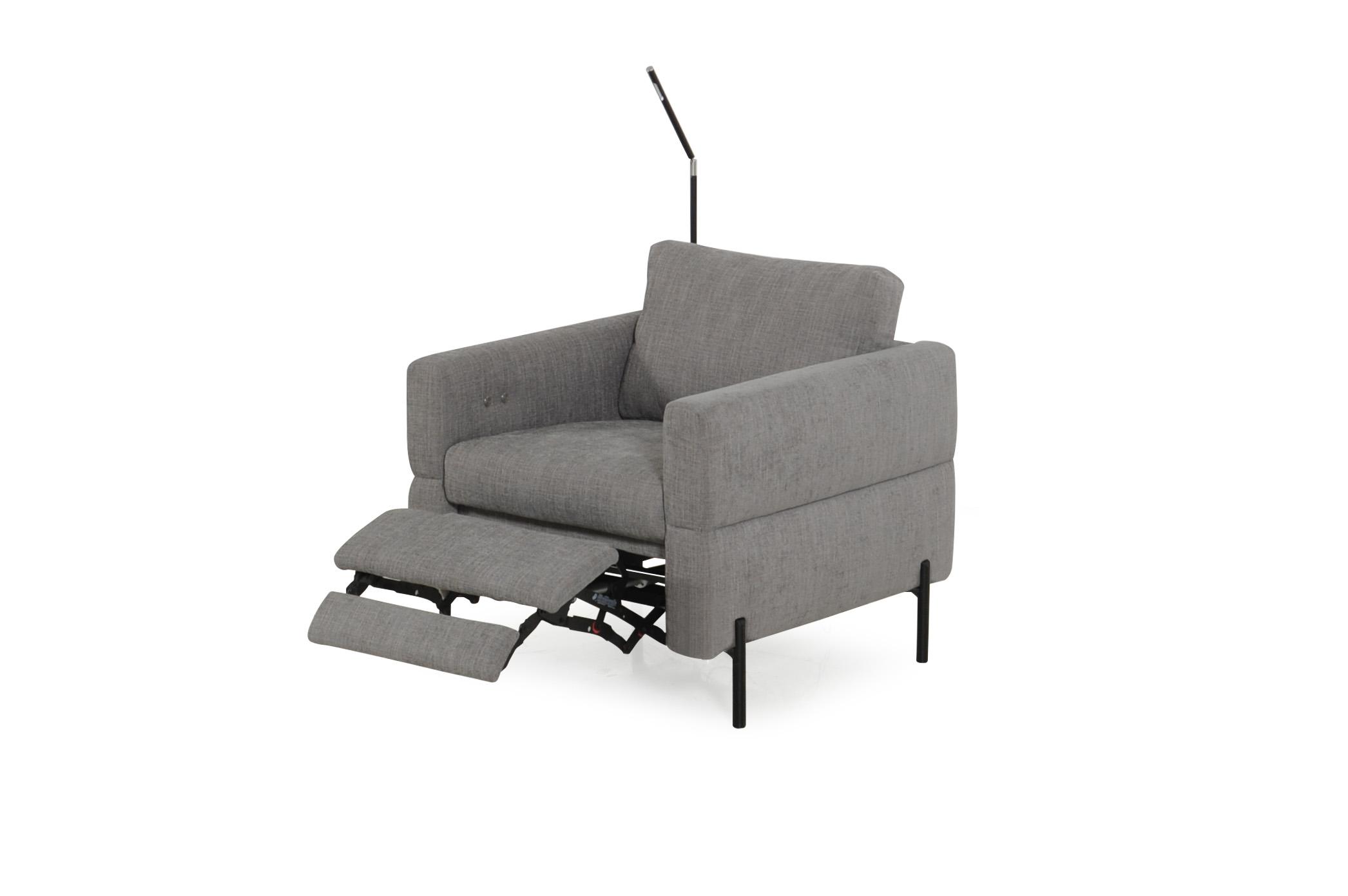 

    
Light Grey Fabric Single Motor Motion Recliner Chair  Contemporary Moroni Morris
