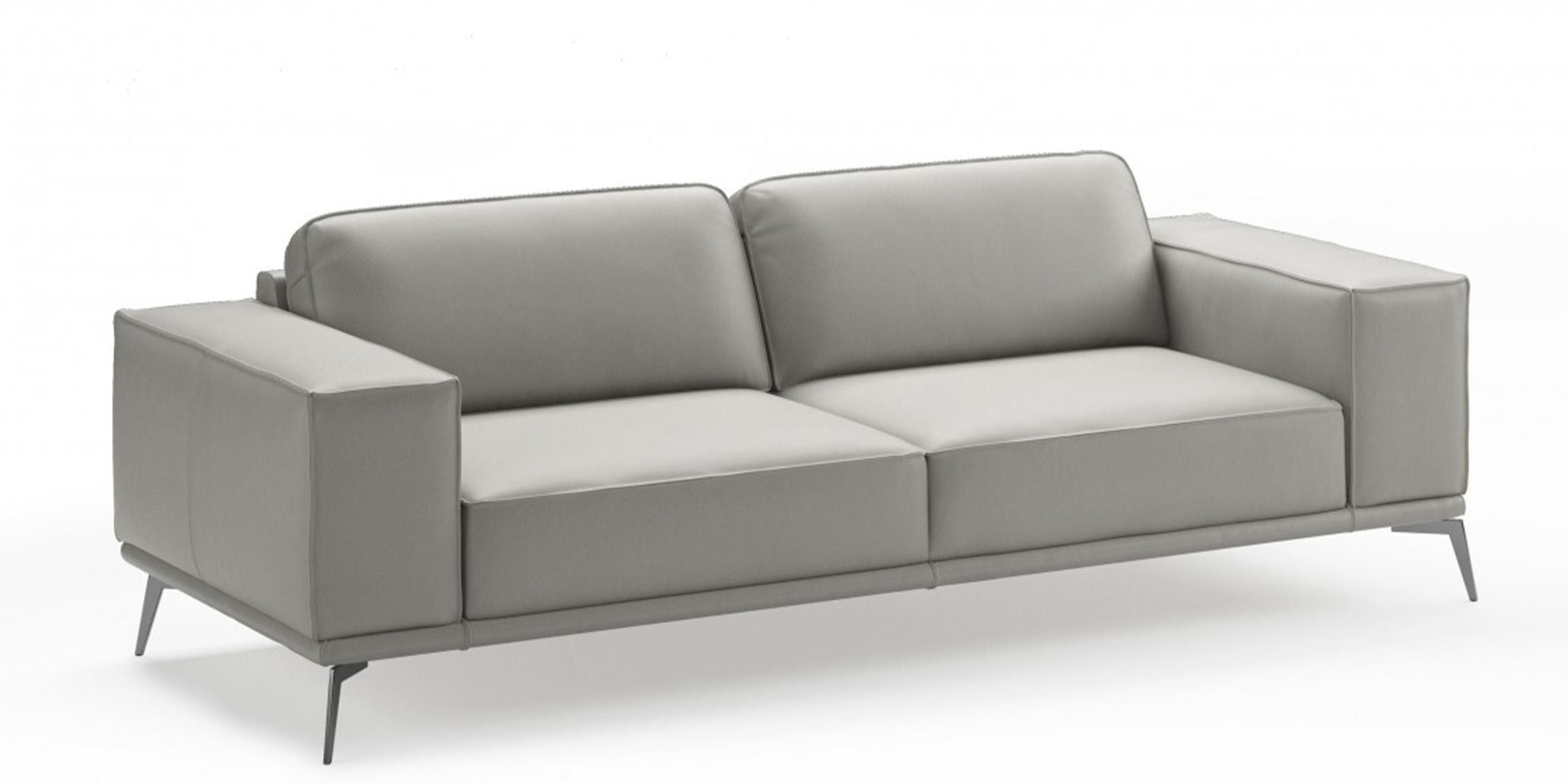 Contemporary, Modern Sofa VGCCSOHO-GRY-S VGCCSOHO-GRY-S in Light Grey Italian Leather