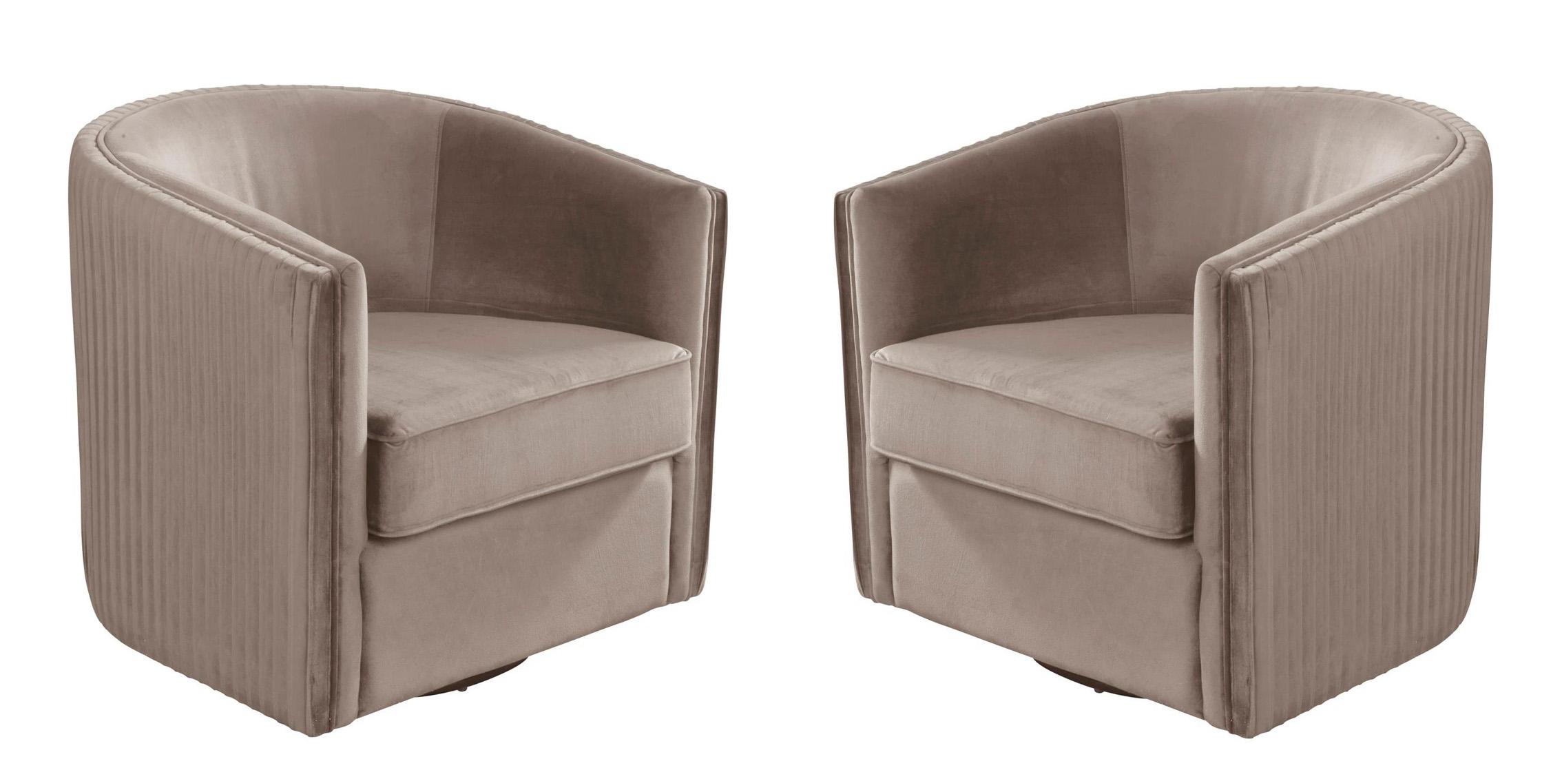 Contemporary, Modern Arm Chair Set Maison 9002-Set-2 in Light Grey Fabric