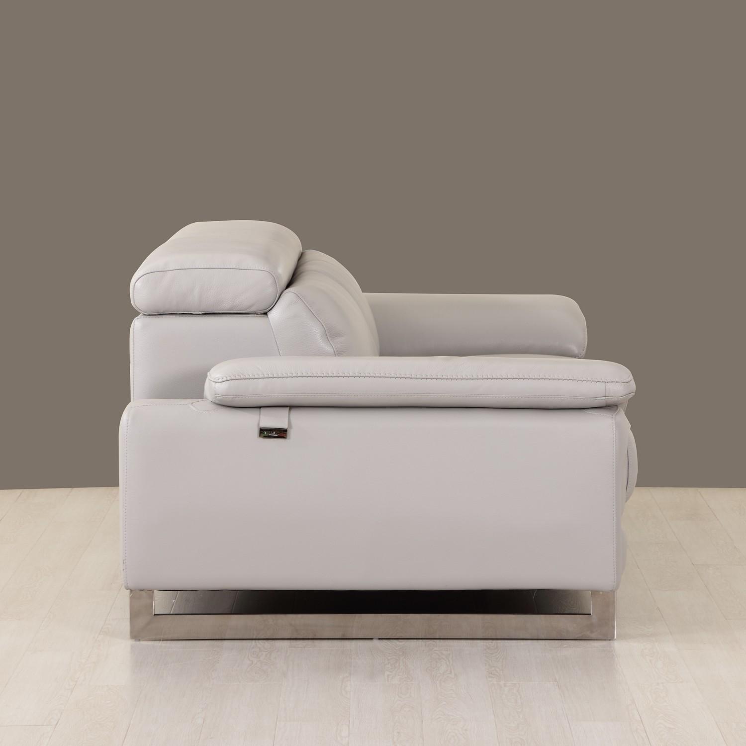 

    
636-LIGHT-GRAY-3-PC Light Grey Top Grain Italian Leather Sofa Set 3Pc Contemporary 636 Global United

