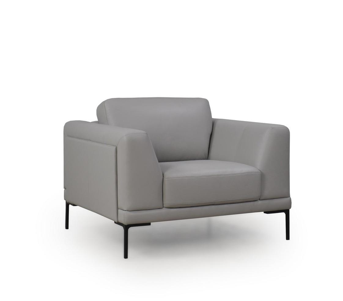 

    
Light Grey Top Grain Leather Chair 578 Kerman Moroni Modern Contemporary
