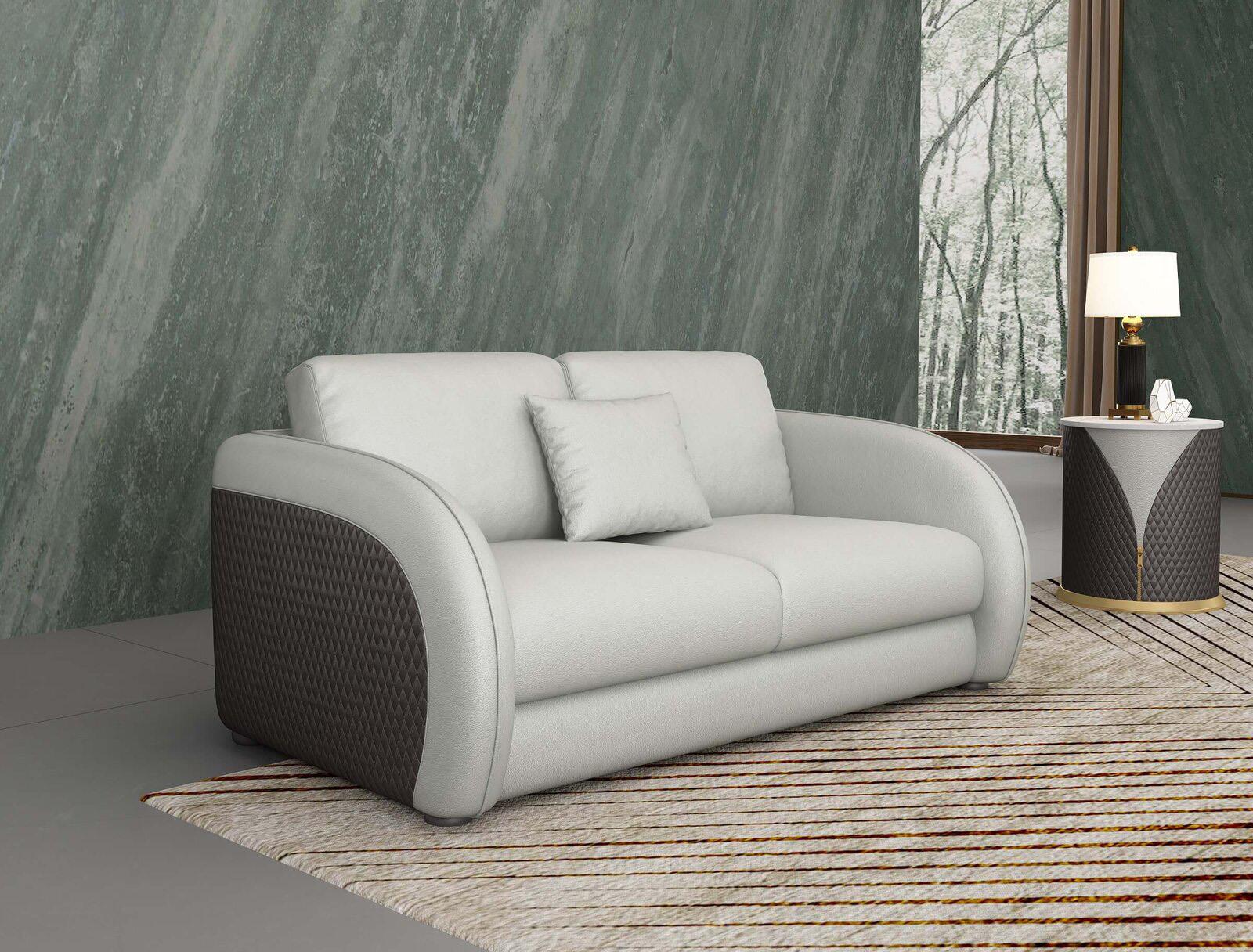 

    
EF-90882-S-Set-2 Lite Grey & Chocolate Italian Leather NOIR Sofa Set 2 EUROPEAN FURNITURE Modern
