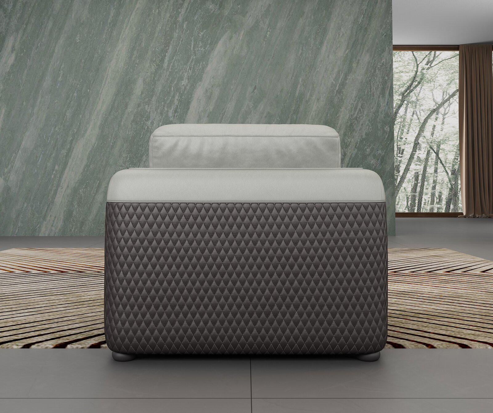

    
 Shop  Lite Grey & Chocolate Italian Leather NOIR Sofa Set 3Pcs  EUROPEAN FURNITURE Modern
