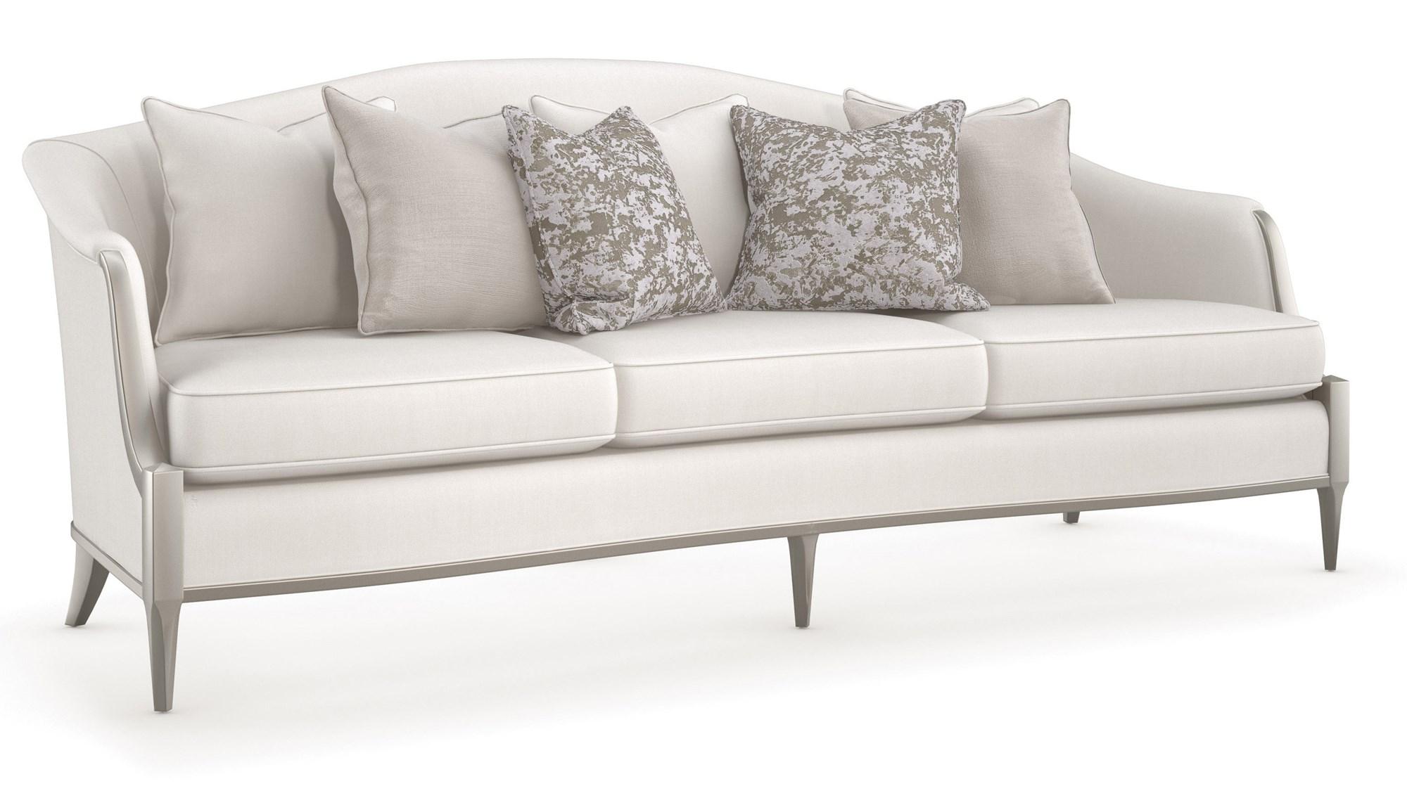 Traditional Sofa SWEET AND PETITE UPH-421-012-A in Light Gray Fabric