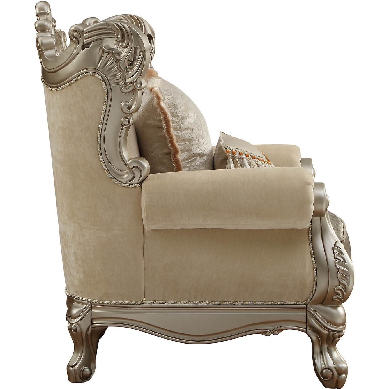 

        
Acme Furniture Ranita 51040 Sofa Tan/Champagne Fabric 0840412157554
