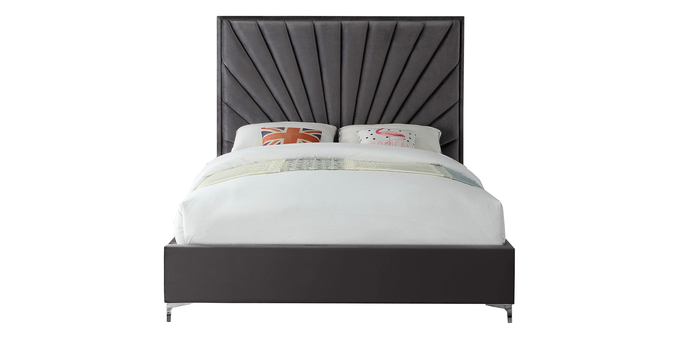 

        
Meridian Furniture ECLIPSE Grey-F Platform Bed Gray Velvet 704831404791
