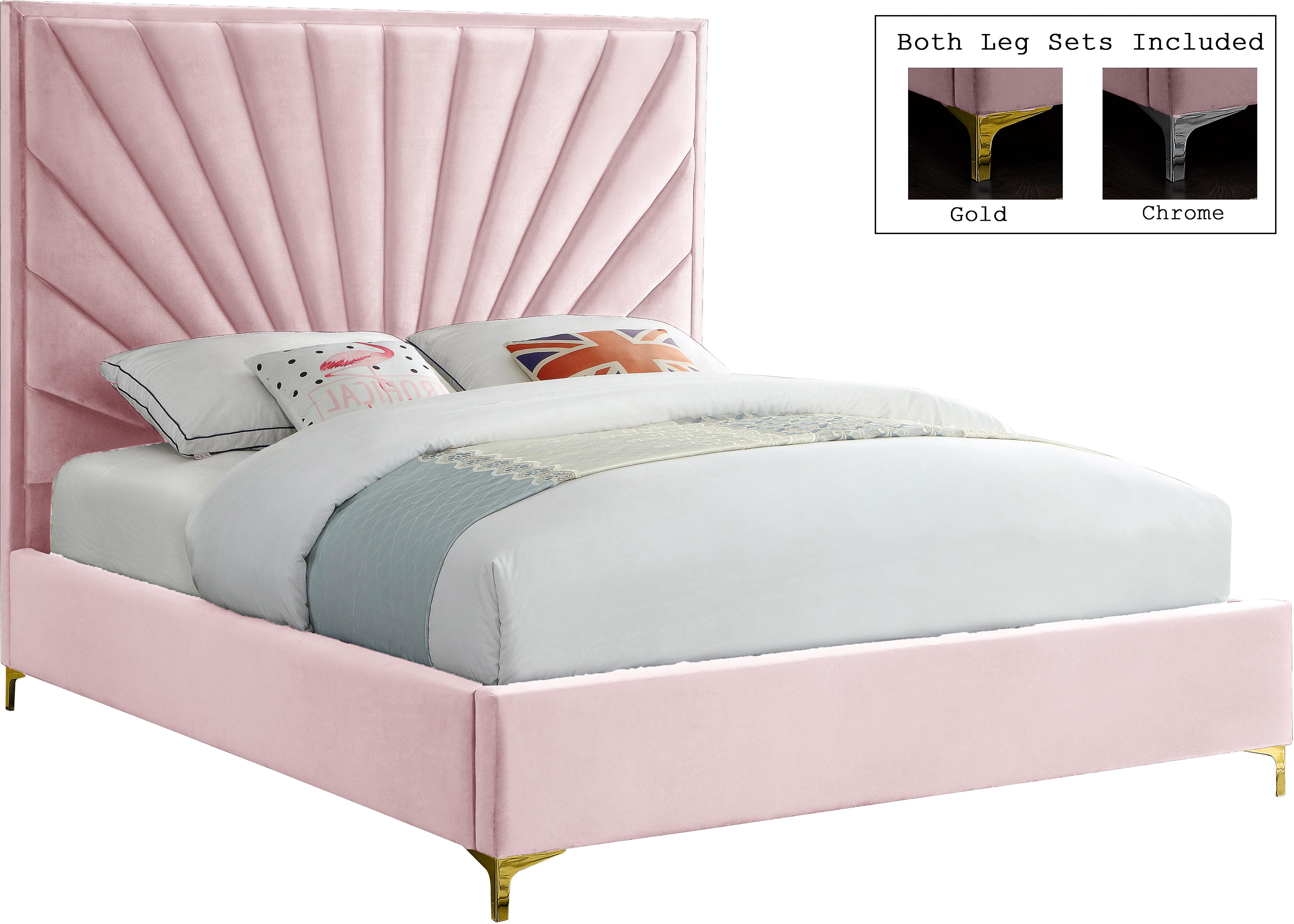 

        
Meridian Furniture ECLIPSE Pink-K Platform Bed Pink Velvet 704831404906
