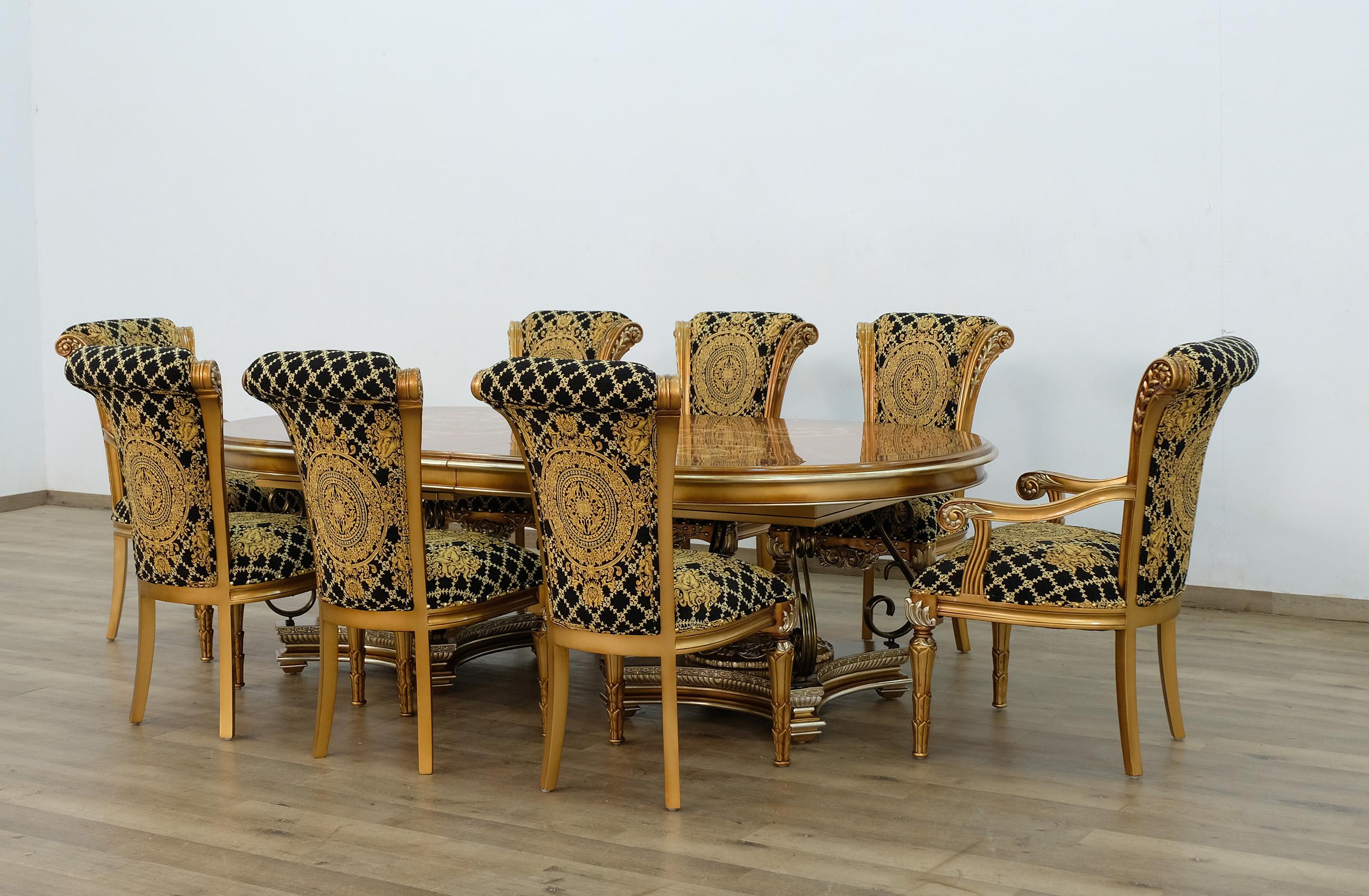 

    
61958-AC-Set-2 Valentina Black & Gold Luxury Fabric Arm Chair Set 2Pcs EUROPEAN FURNITURE
