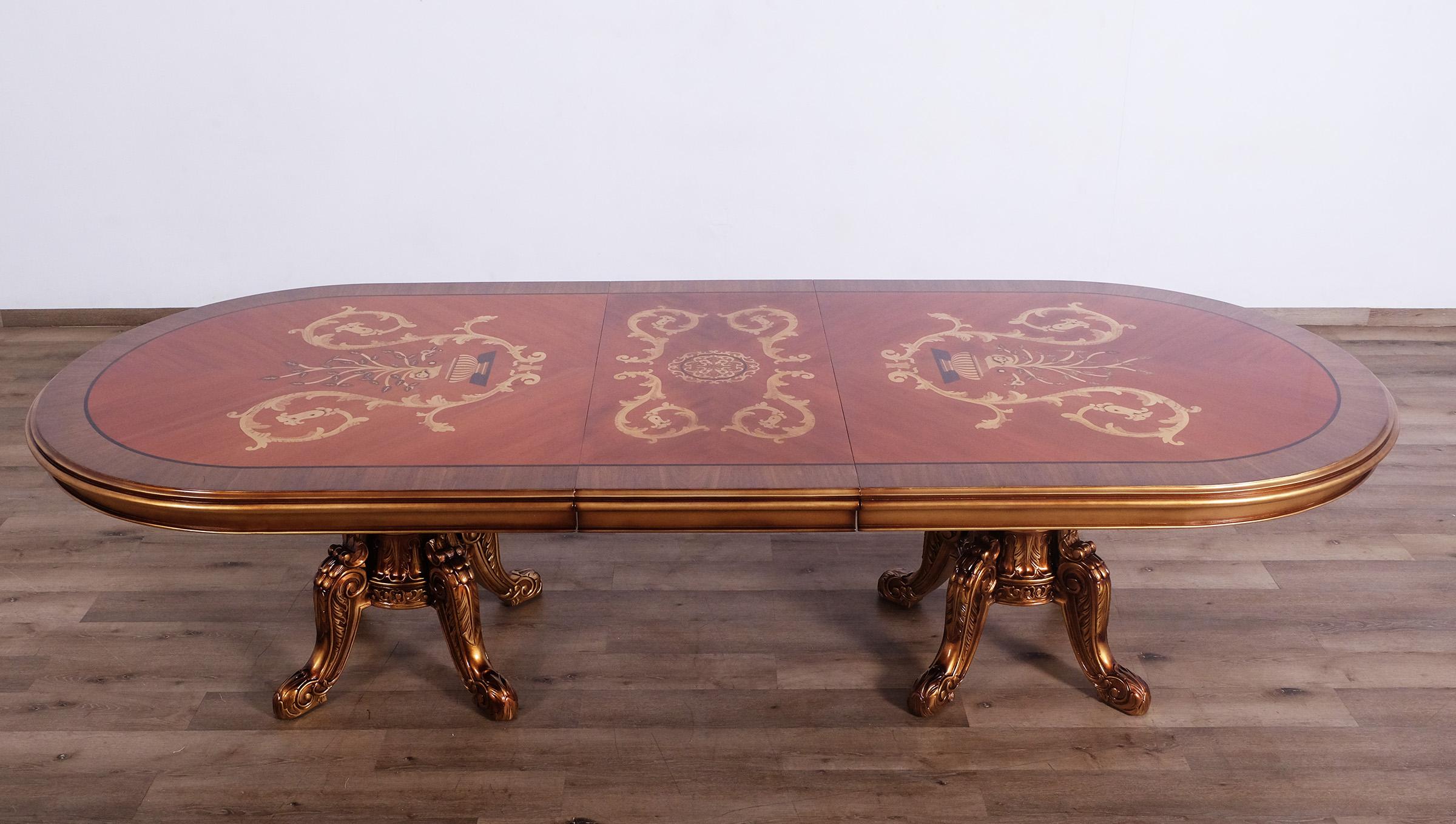 

    
61952-DT-Set-9 Luxury Antique Bronze & Ebony MAGGIOLINI Dining Table Set 9Pcs EUROPEAN FURNITURE
