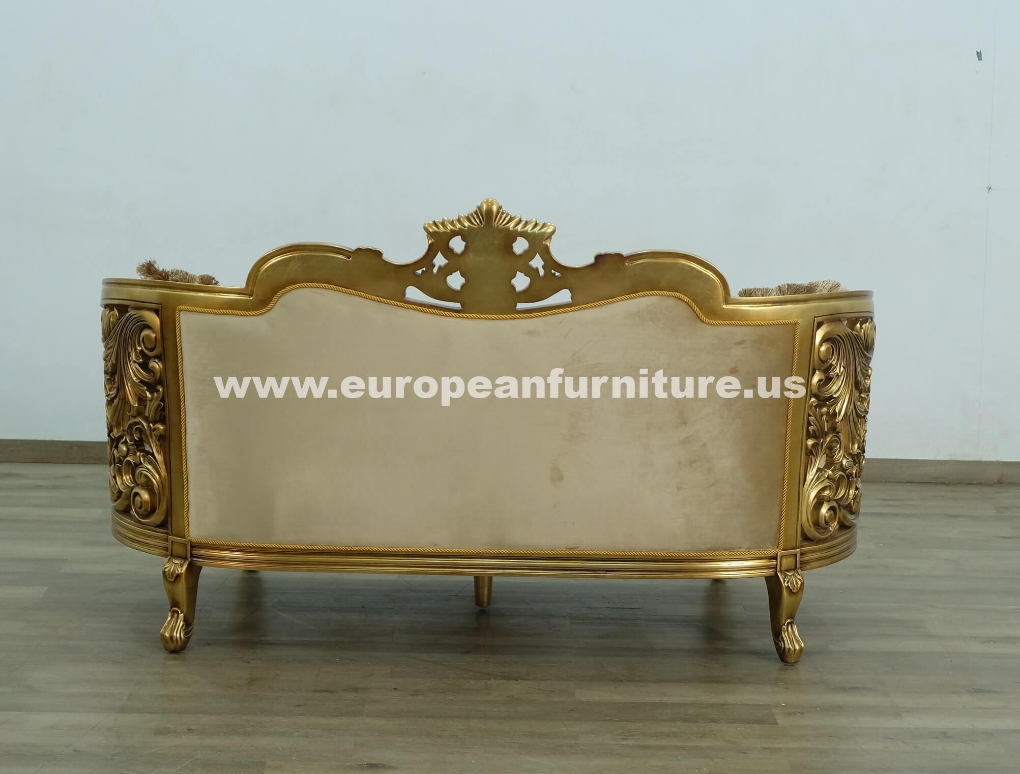 

    
 Order  Classic Antique Bronze Gold Fabric 30016 BELLAGIO Sofa Set 2Pcs EUROPEAN FURNITURE
