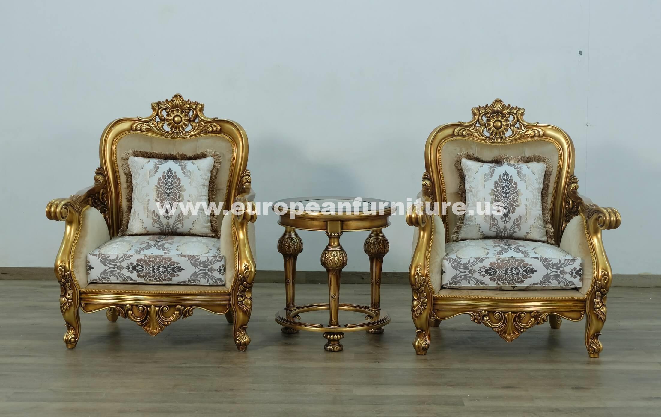 

                    
EUROPEAN FURNITURE BELLAGIO Sofa Set Antique/Bronze Fabric Purchase 
