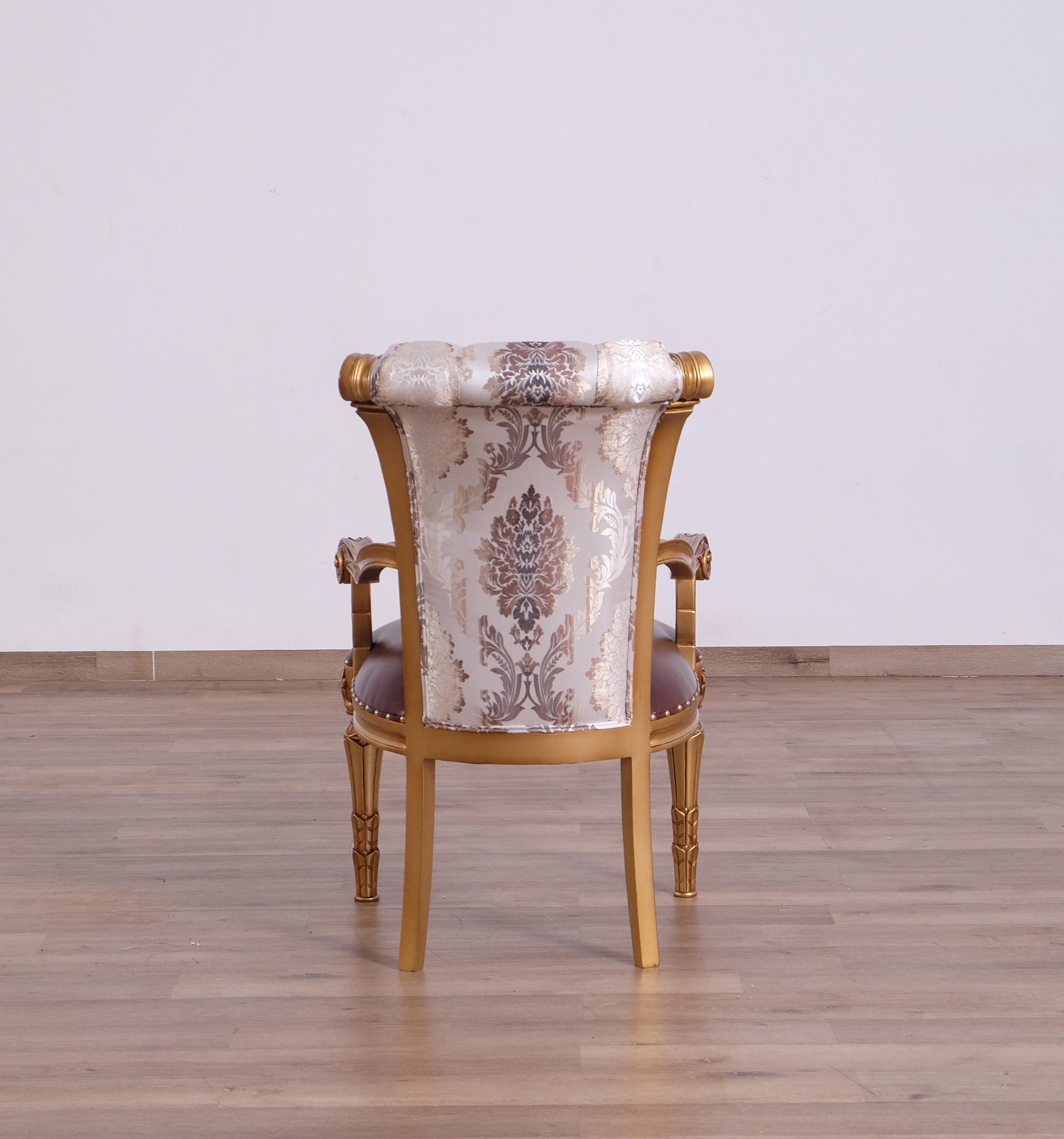 

    
EUROPEAN FURNITURE VALENTINA Dining Arm Chair Set Pearl/Ebony/Gold/Bronze 51955-AC-Set-2
