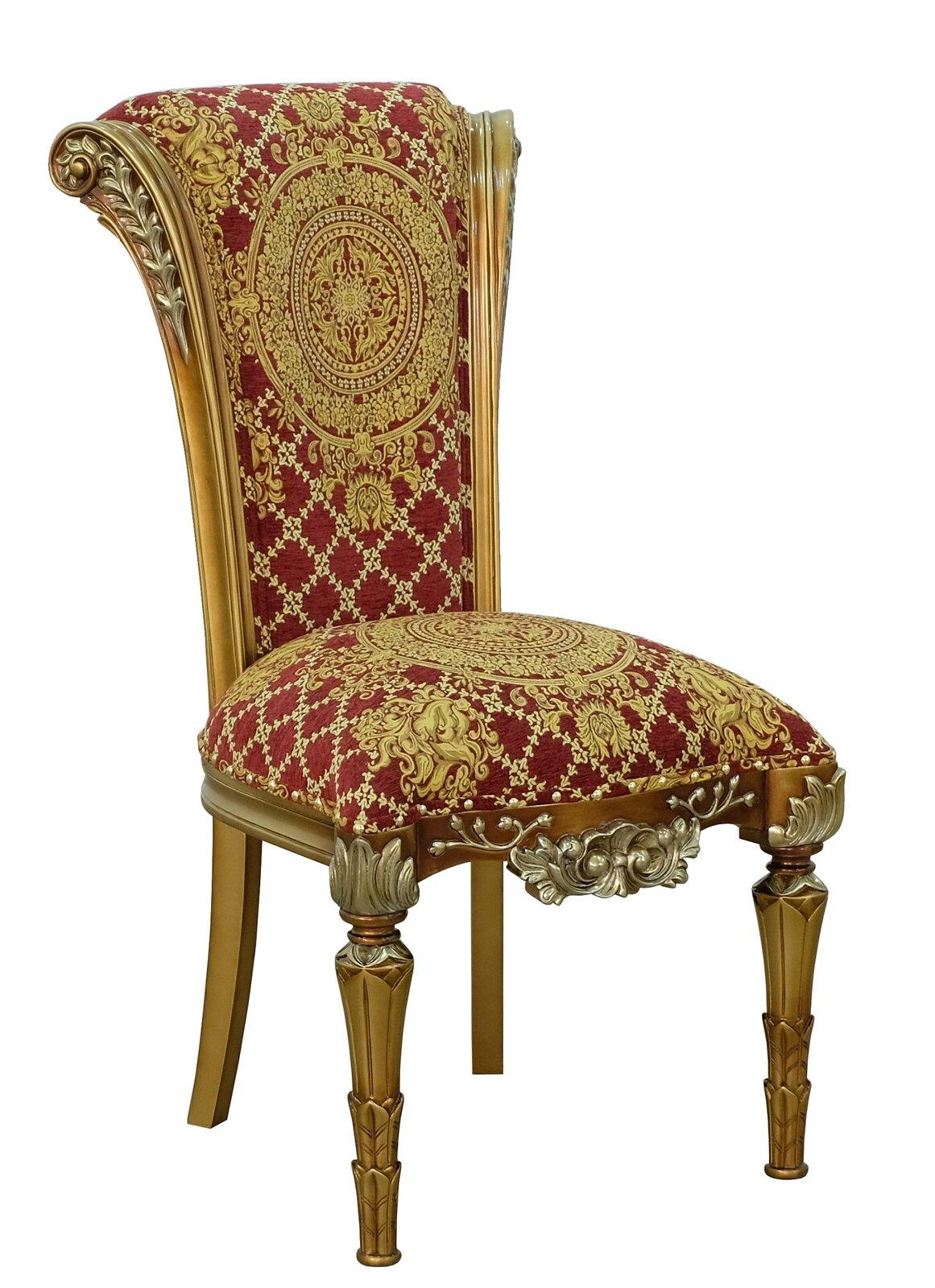 

    
Valentina Red & Gold Luxury Fabric Side Chair Set 2Pcs EUROPEAN FURNITURE
