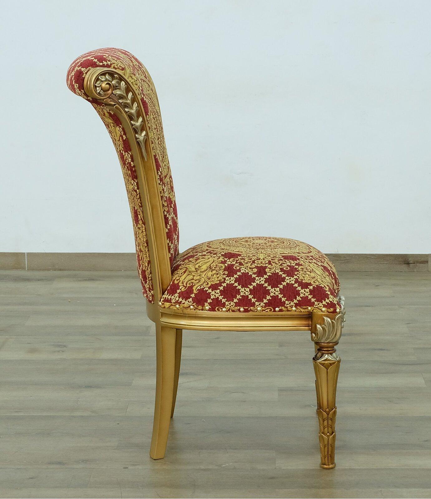 

    
EUROPEAN FURNITURE VALENTINA Dining Chair Set Red/Gold/Bronze 61959-SC-Set-2-Red
