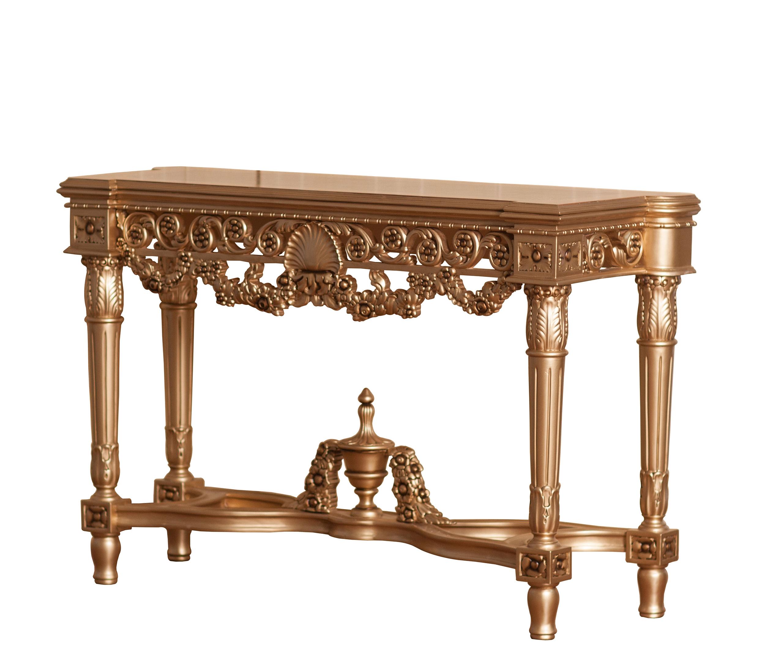 

    
Luxury Antique Bronze Wood Trim Console Table MARIA EUROPEAN FURNITURE Classic
