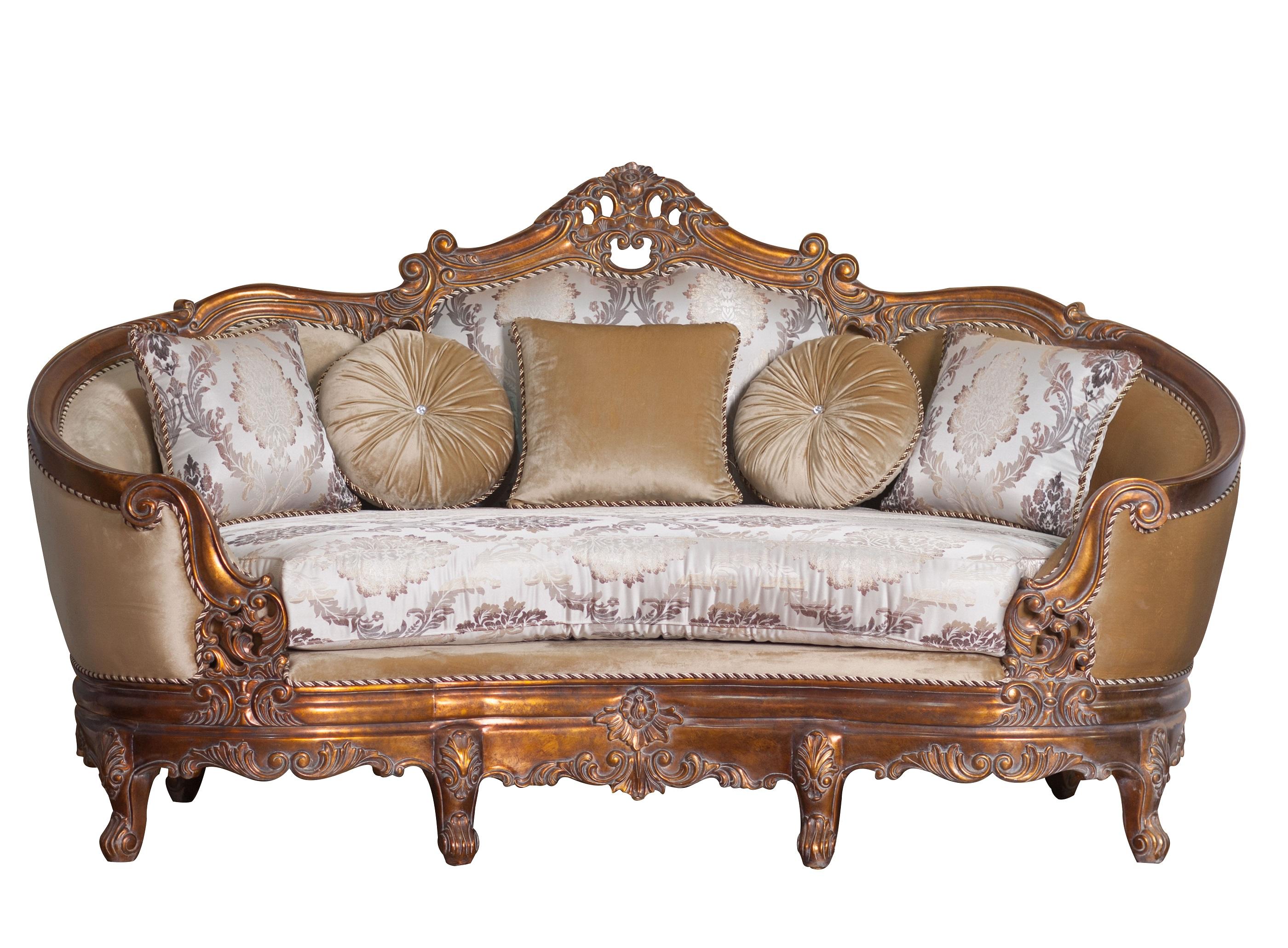 

    
EUROPEAN FURNITURE VICTORIAN Sofa Set Antique/Copper 33091-Set-2
