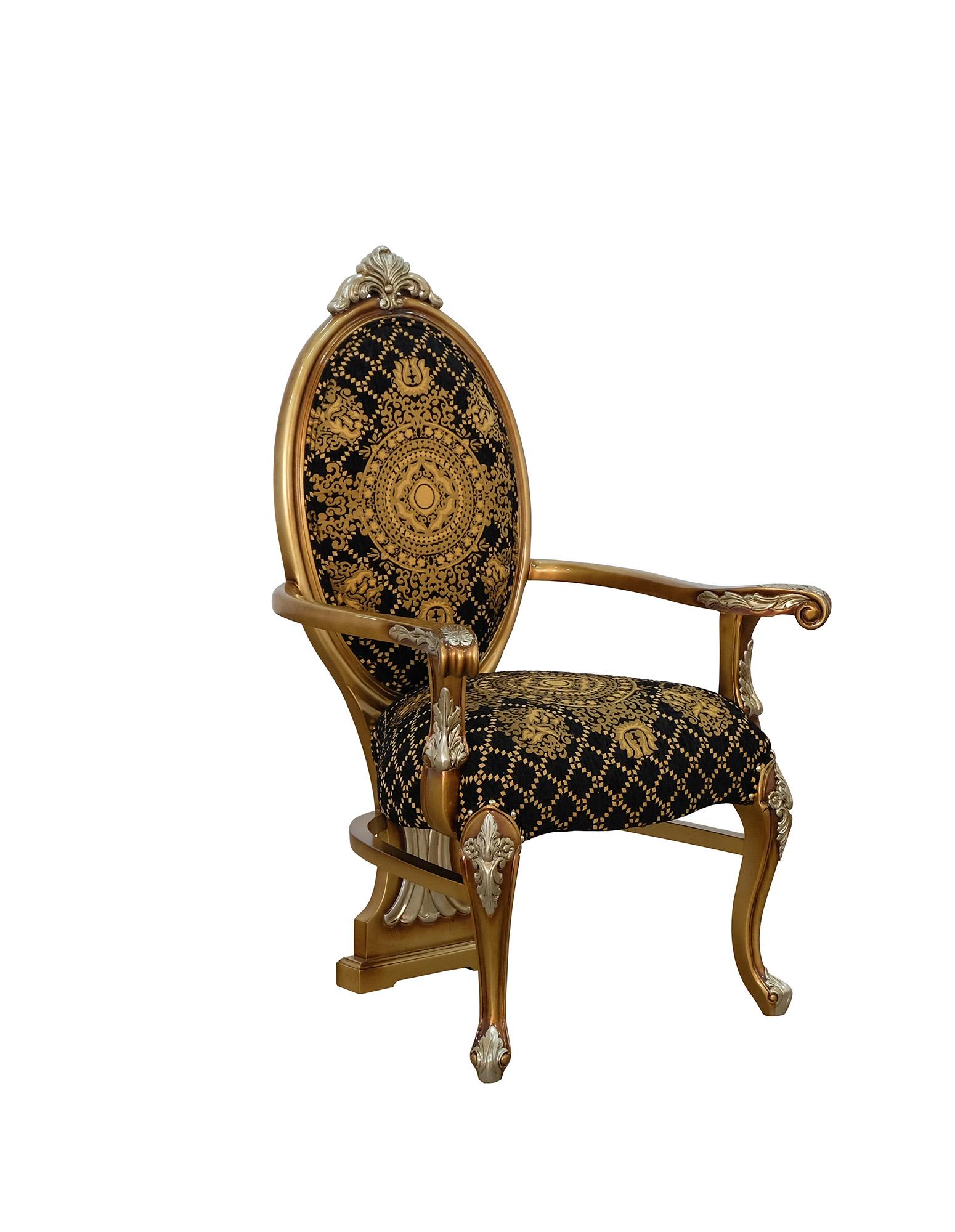 

    
Luxury Antique Gold & Black Arm Chair Set 2Ps EMPERADOR EUROPEAN FURNITURE
