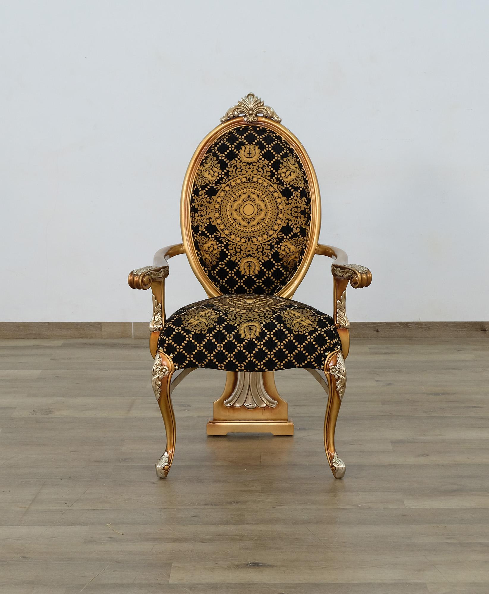

    
42034-AC-Set-2 Luxury Antique Gold & Black Arm Chair Set 2Ps EMPERADOR EUROPEAN FURNITURE
