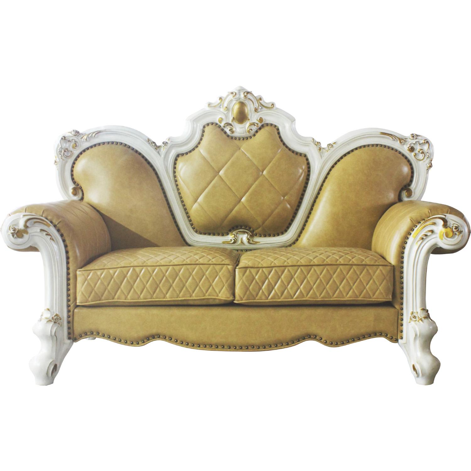 

    
Luxury Antique Pearl & Butterscotch PU Loveseat Picardy 58211 ACME Traditional
