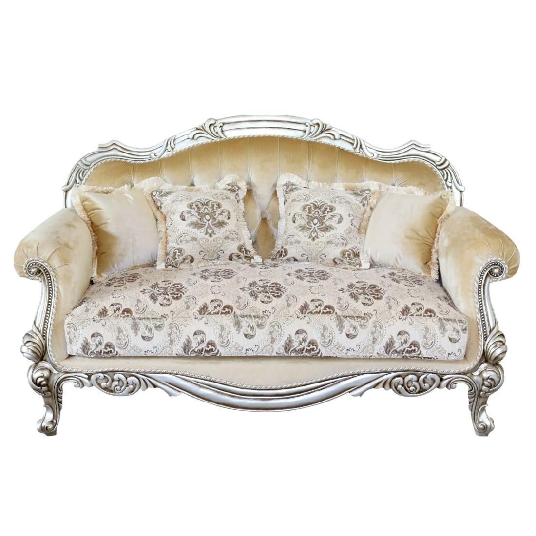 

        
EUROPEAN FURNITURE SERENA Sofa Set Antique/Silver Fabric 663701290325
