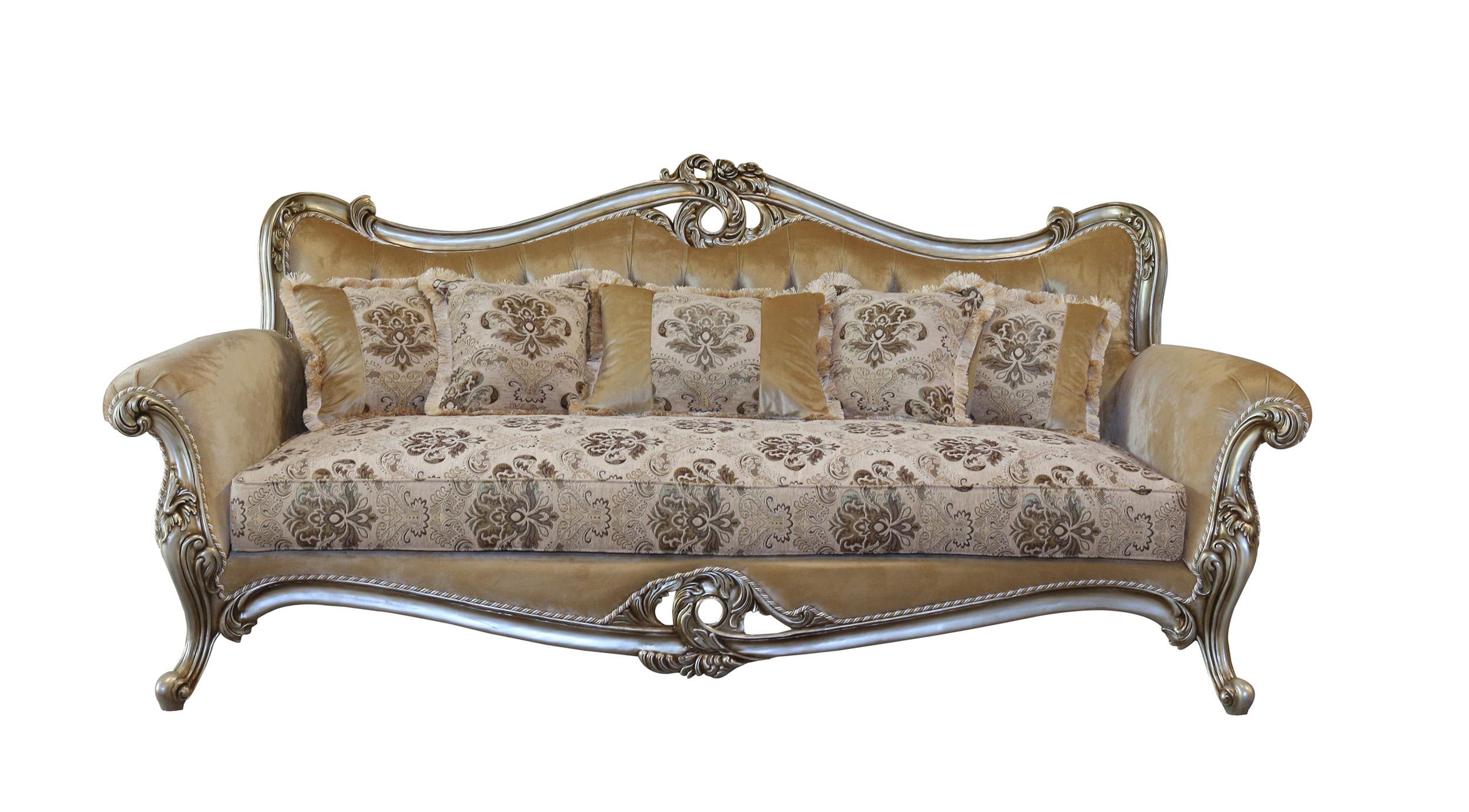 

        
EUROPEAN FURNITURE VALERIA Sofa Set Antique/Silver Fabric 663701290264
