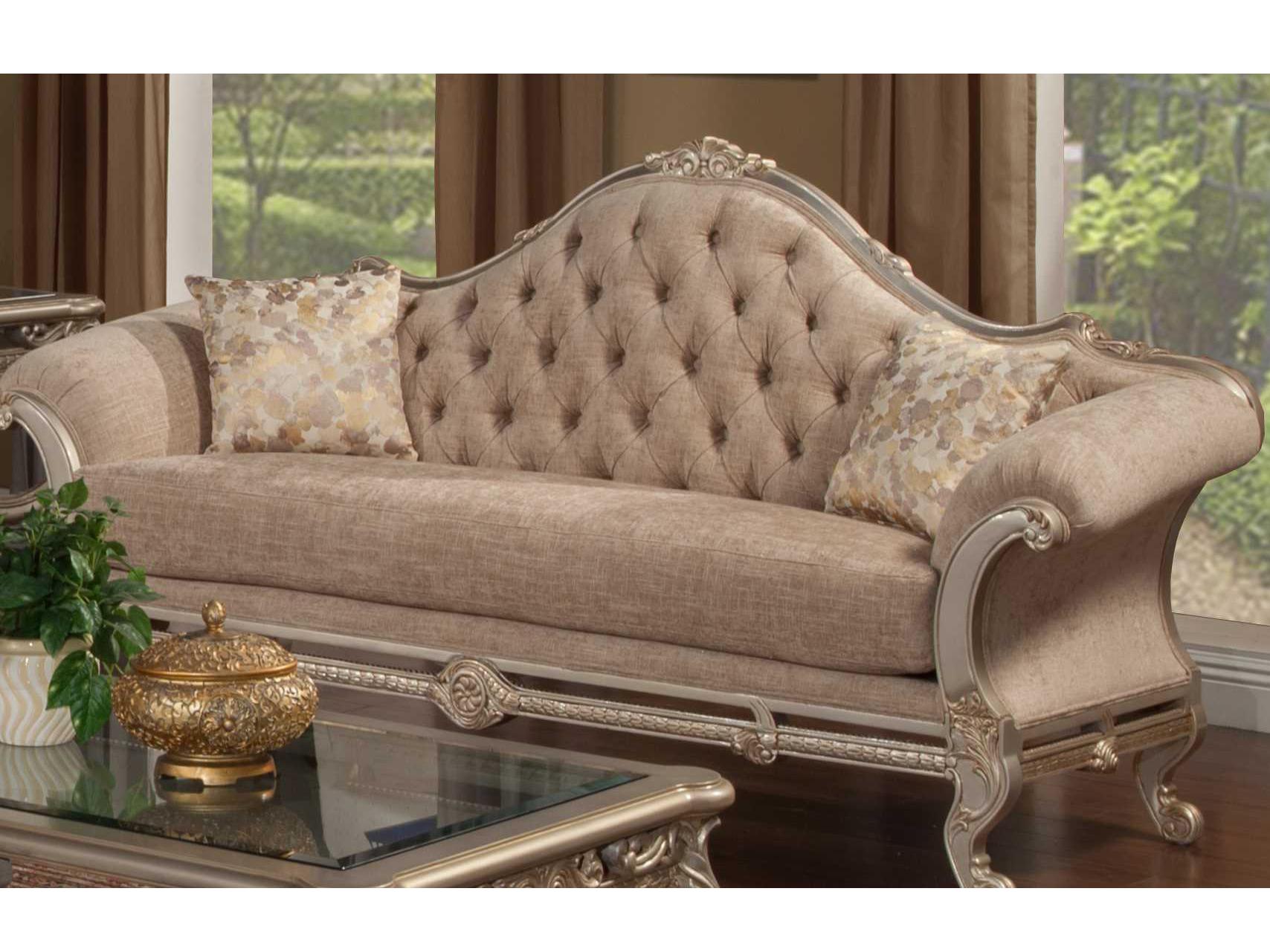 

    
Luxury Beige Chenille Silver Carved Wood Sofa HD-90021 Classic Traditional
