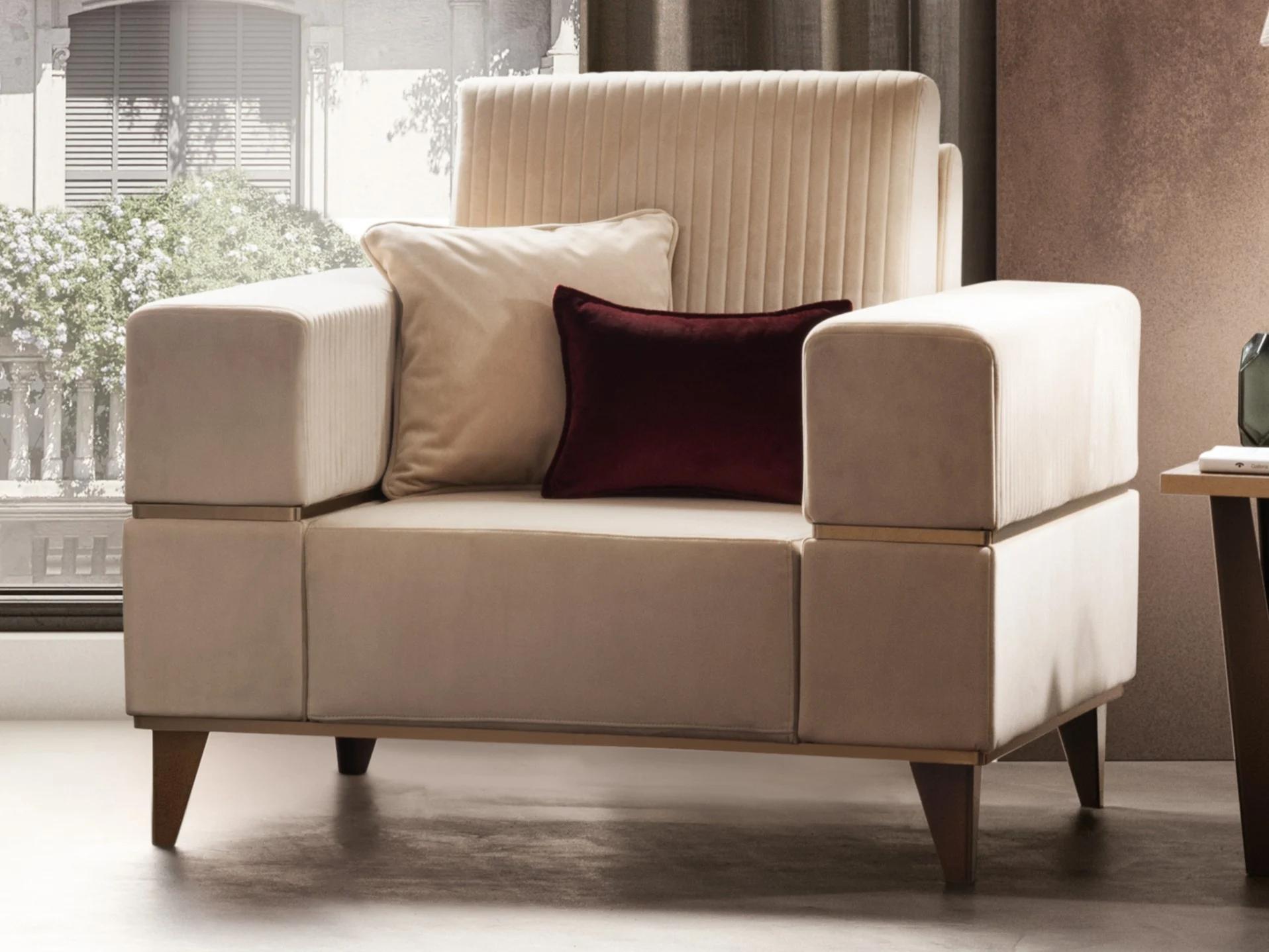 

    
Luxury Beige Fabric Arm Chair Set 2Pcs ARREDOAMBRA ESF Modern Glam Made in Italy
