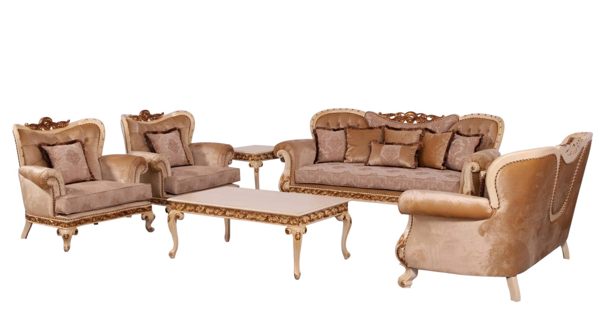 

    
40017-C Luxury Beige & Gold FANTASIA Chair EUROPEAN FURNITURE Traditional Classic
