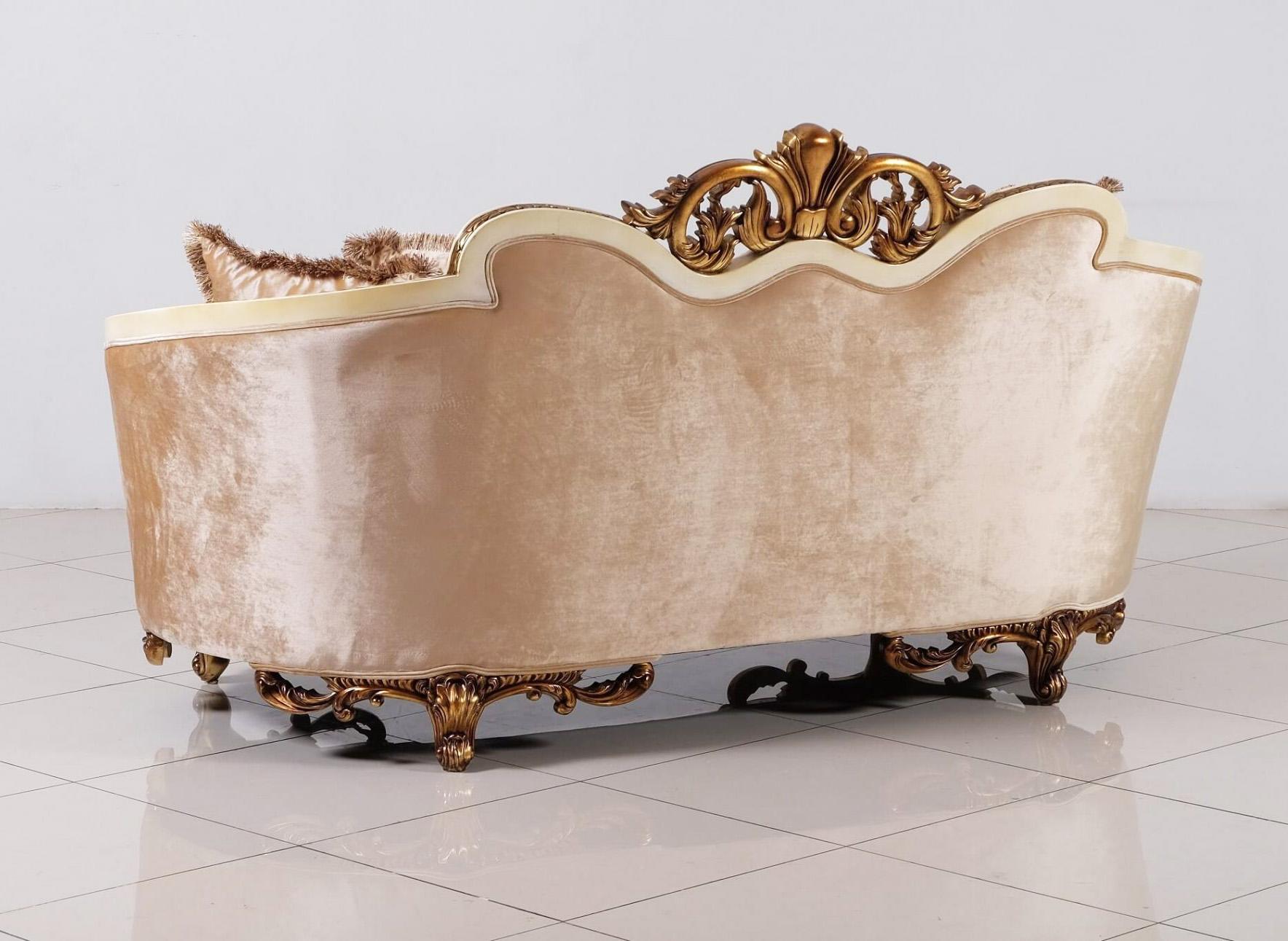 

    
36031-Set-2 Luxury Beige & Gold Wood Trim ROSABELLA Sofa Set 2 Pcs EUROPEAN FURNITURE Classic

