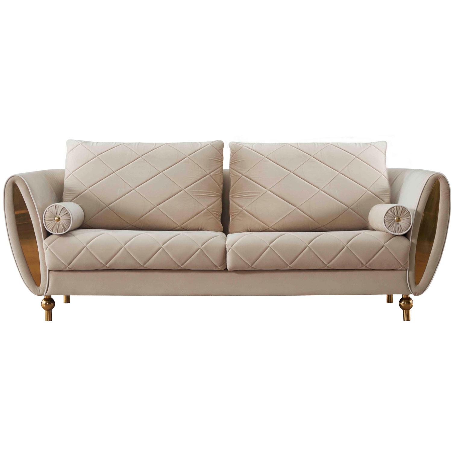 

    
Luxury Beige Velvet SIPARIO VITA Sofa EF-22562 EUROPEAN FURNITURE Modern Glam

