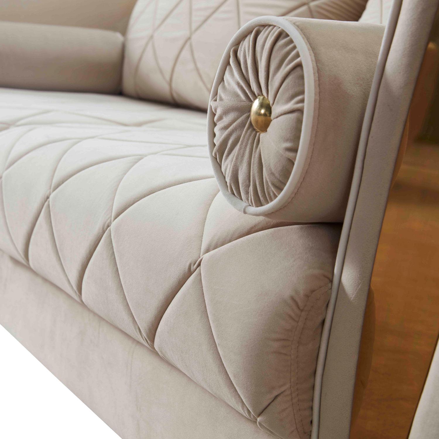 

    
 Photo  Luxury Beige Velvet SIPARIO VITA Sofa Set 3P EF-22562 EUROPEAN FURNITURE Modern
