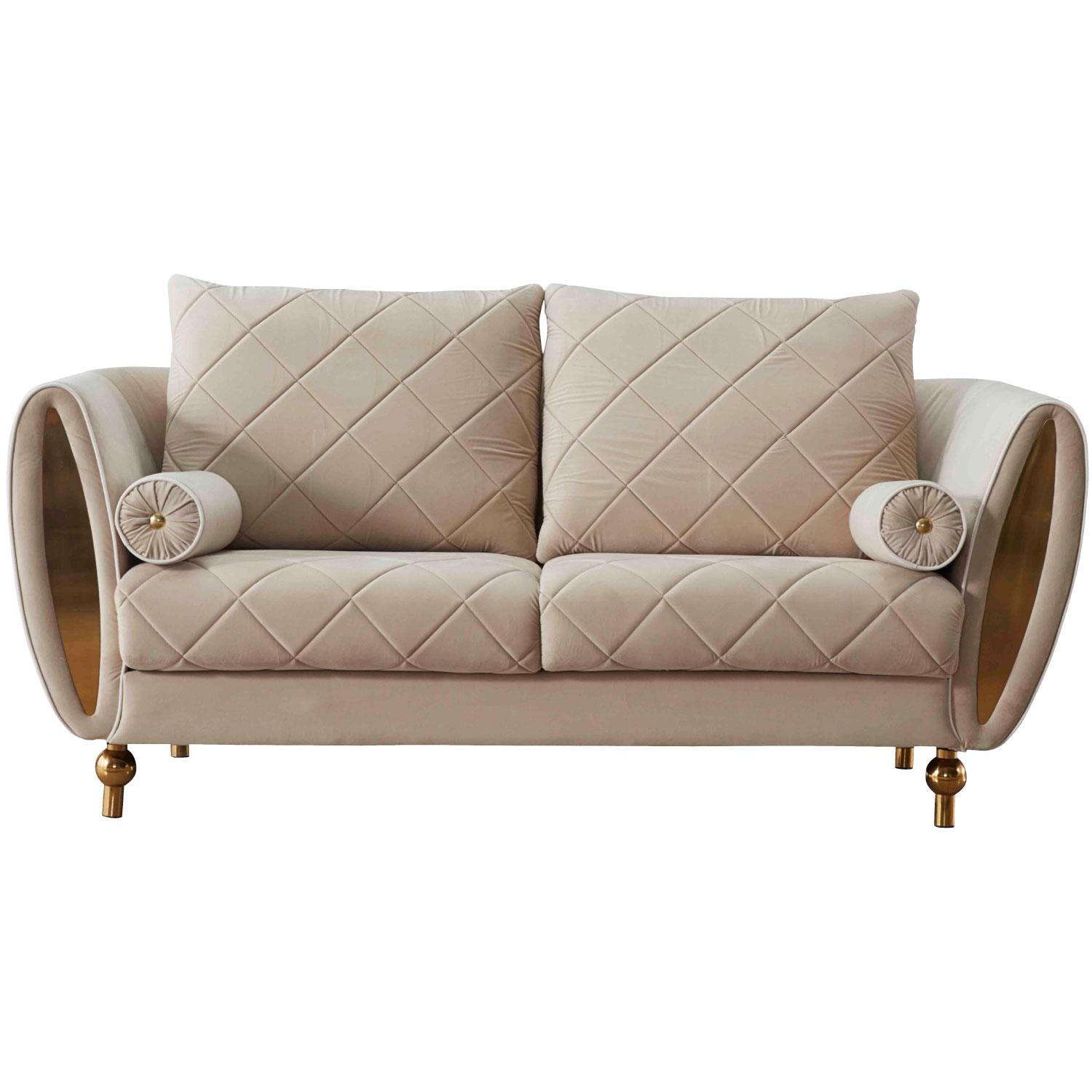 

    
 Shop  Luxury Beige Velvet SIPARIO VITA Sofa Set 3P EF-22562 EUROPEAN FURNITURE Modern
