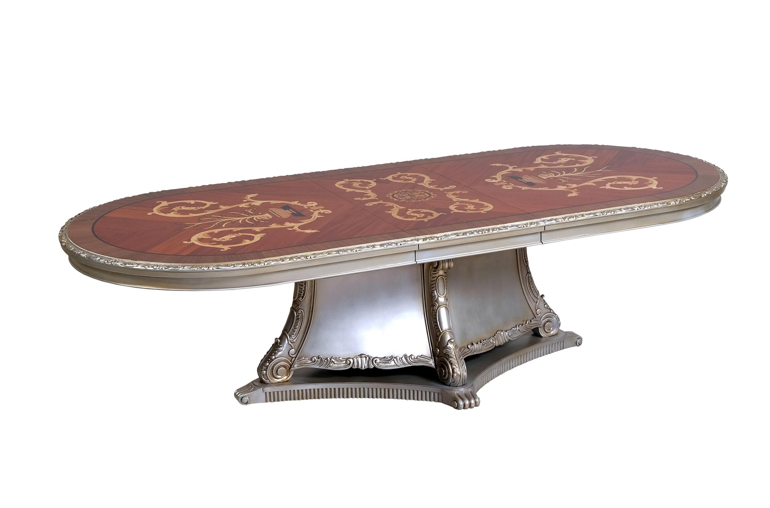 

    
Luxury BELLAGIO Dining Table Antique Silver & Ebony EUROPEAN FURNITURE Classic
