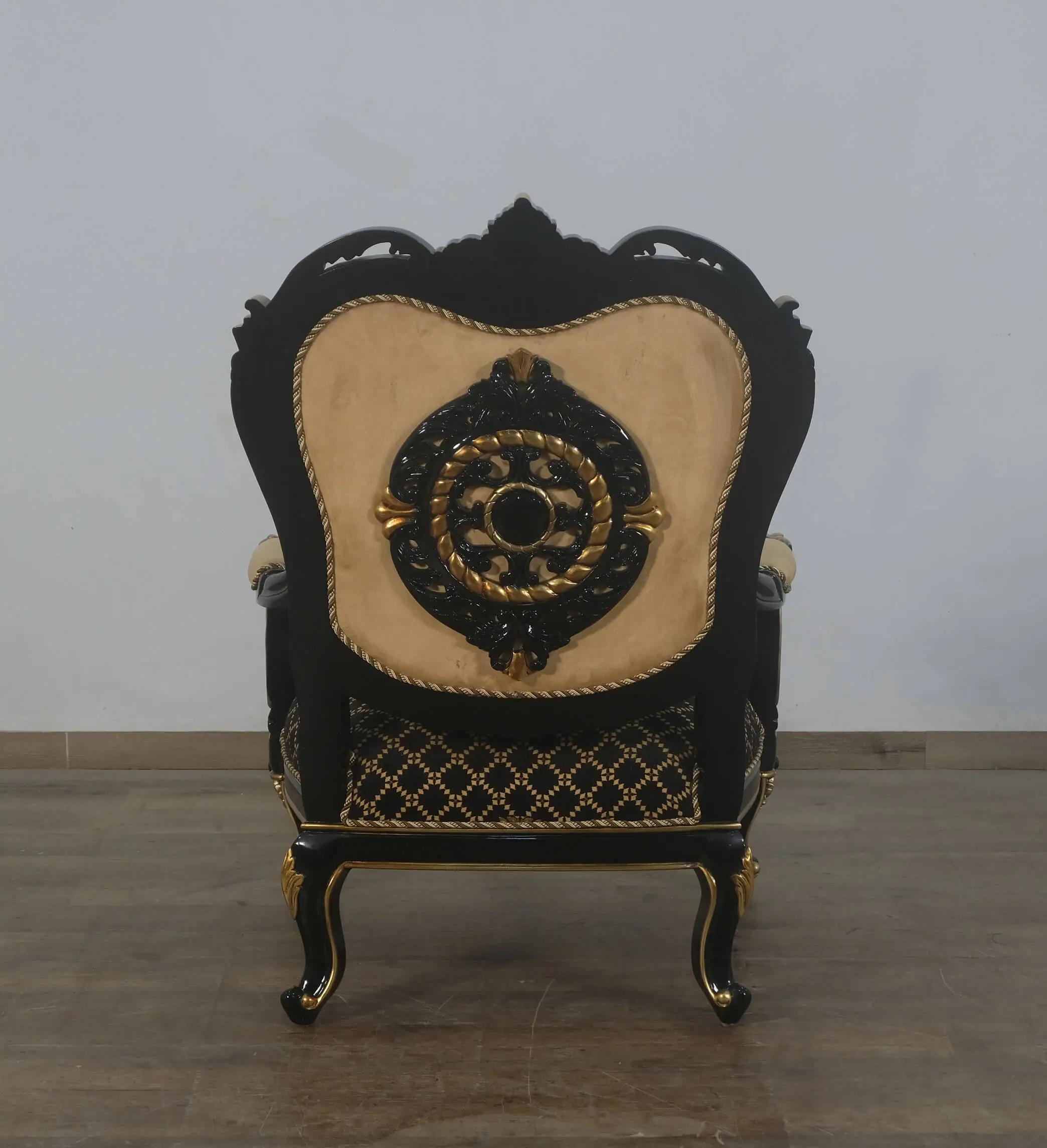 

                    
EUROPEAN FURNITURE ROSELLA Arm Chairs Gold/Black Fabric Purchase 
