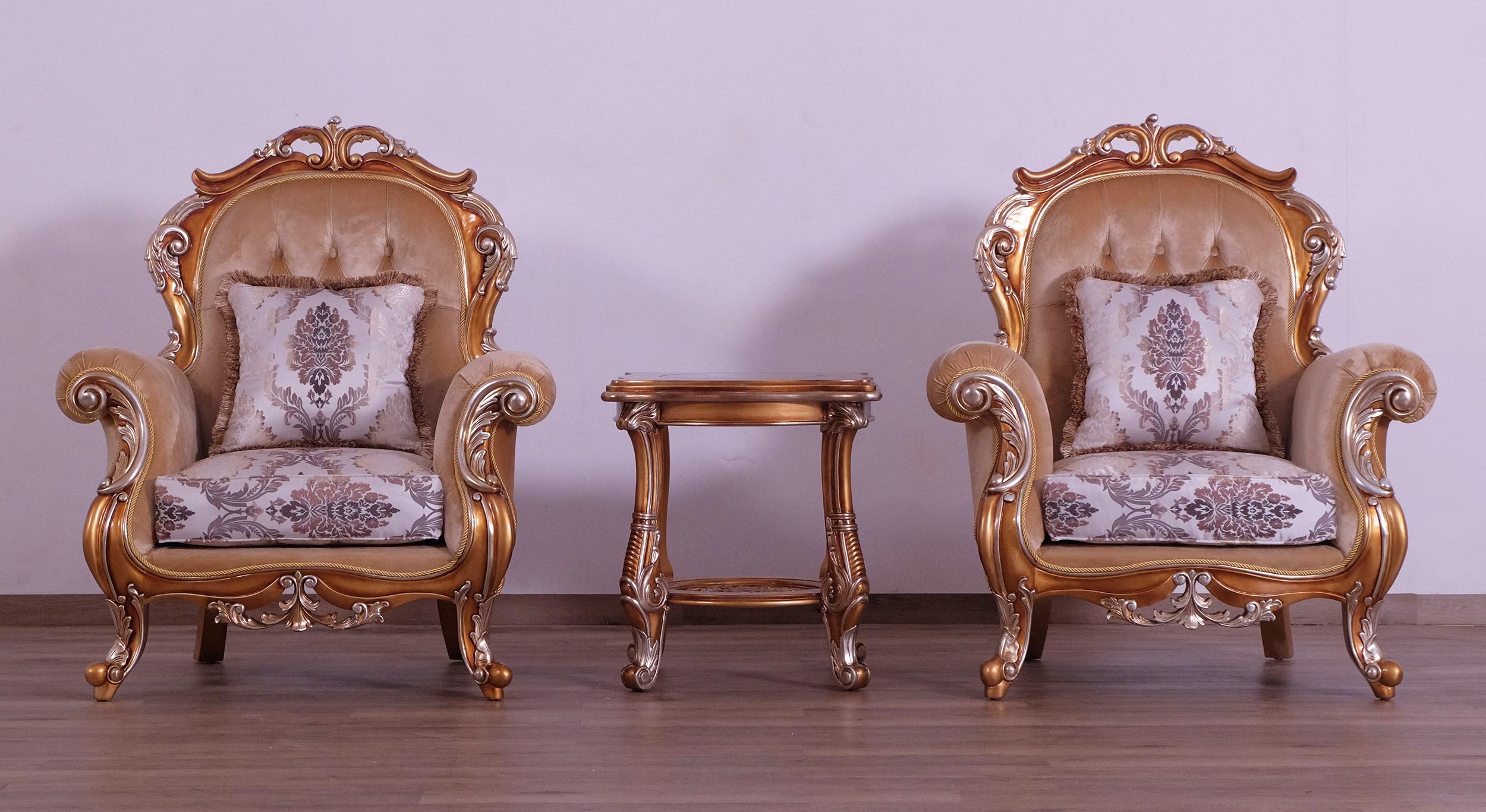 

    
Luxury Black & Gold Wood Trim TIZIANO II Chair Set 2Pcs EUROPEAN FURNITURE Classic
