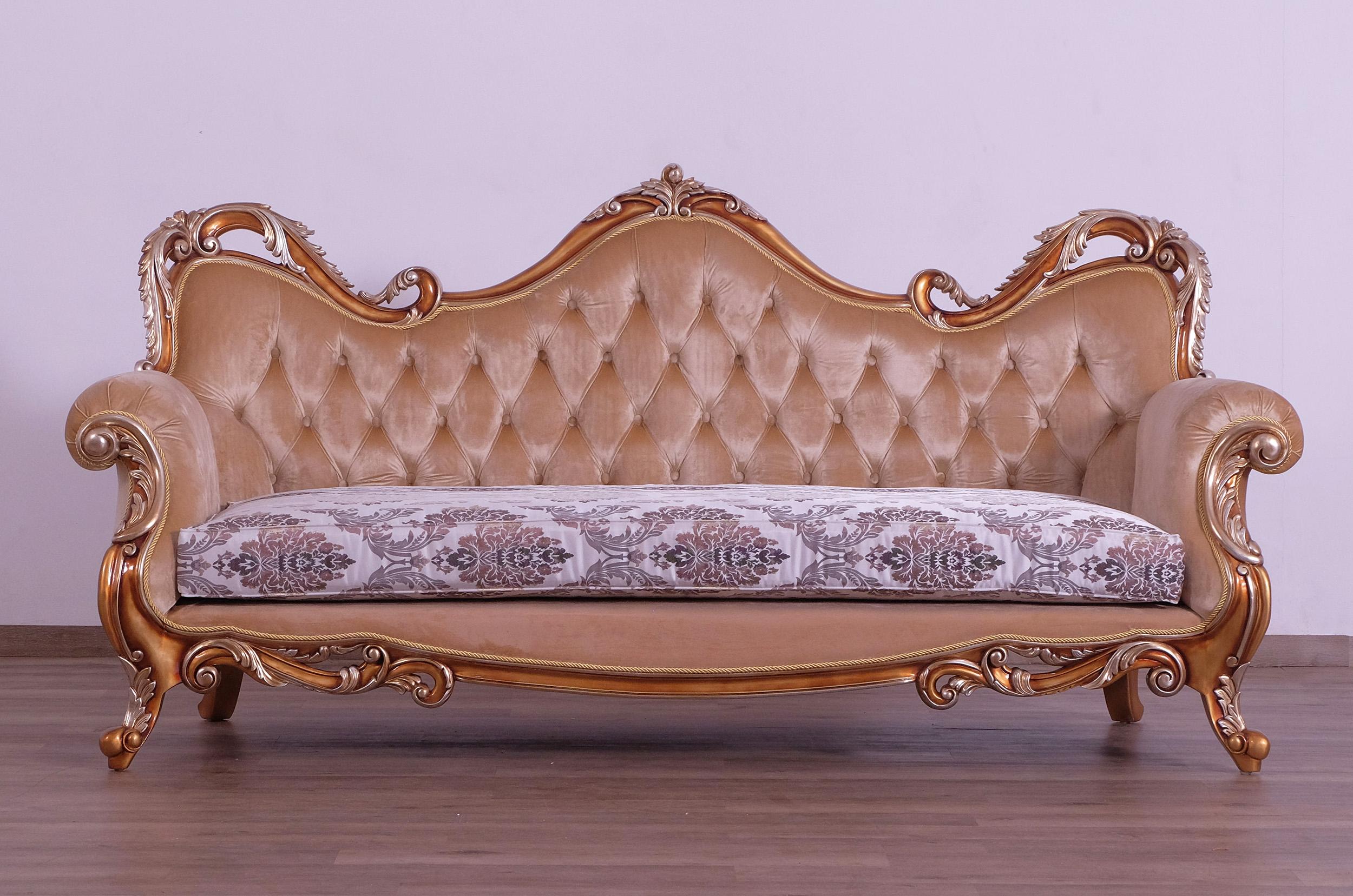 

    
 Photo  Luxury Black & Gold Wood Trim TIZIANO II Sofa Set 3 Pcs EUROPEAN FURNITURE Classic
