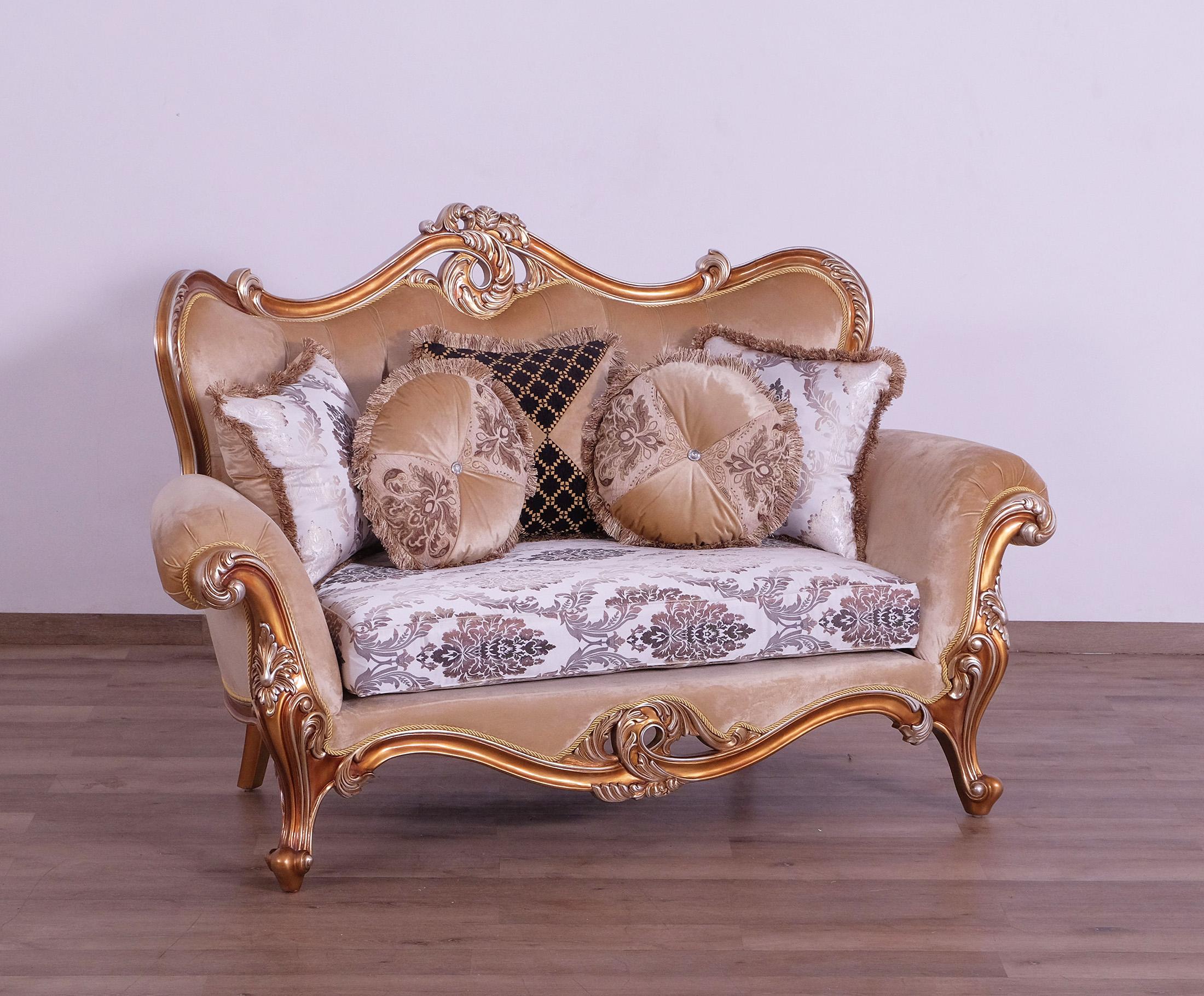 

    
Luxury Black & Sand Wood Trim AUGUSTUS II Sofa Set 4 Pcs EUROPEAN FURNITURE Classic
