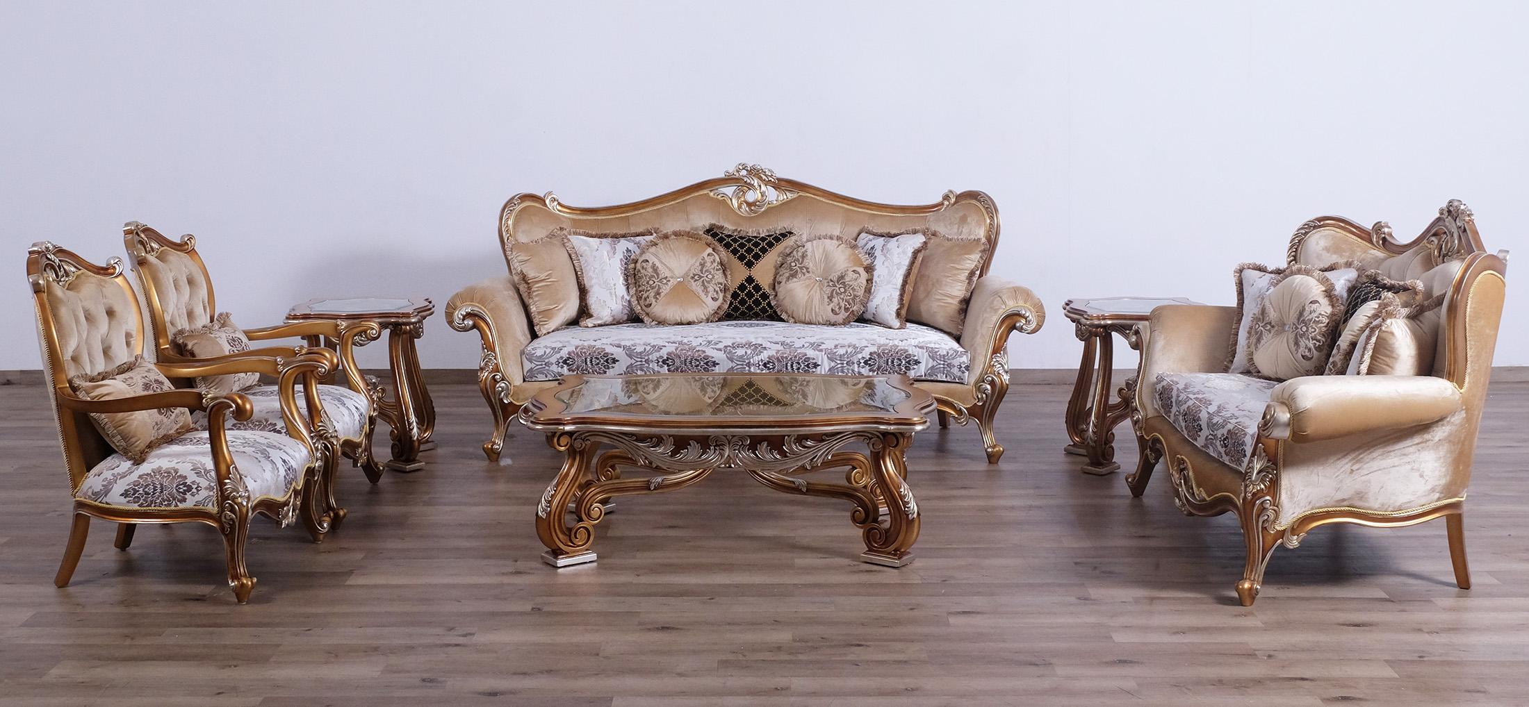 

    
37059-Set-4 Luxury Black & Sand Wood Trim AUGUSTUS II Sofa Set 4 Pcs EUROPEAN FURNITURE Classic
