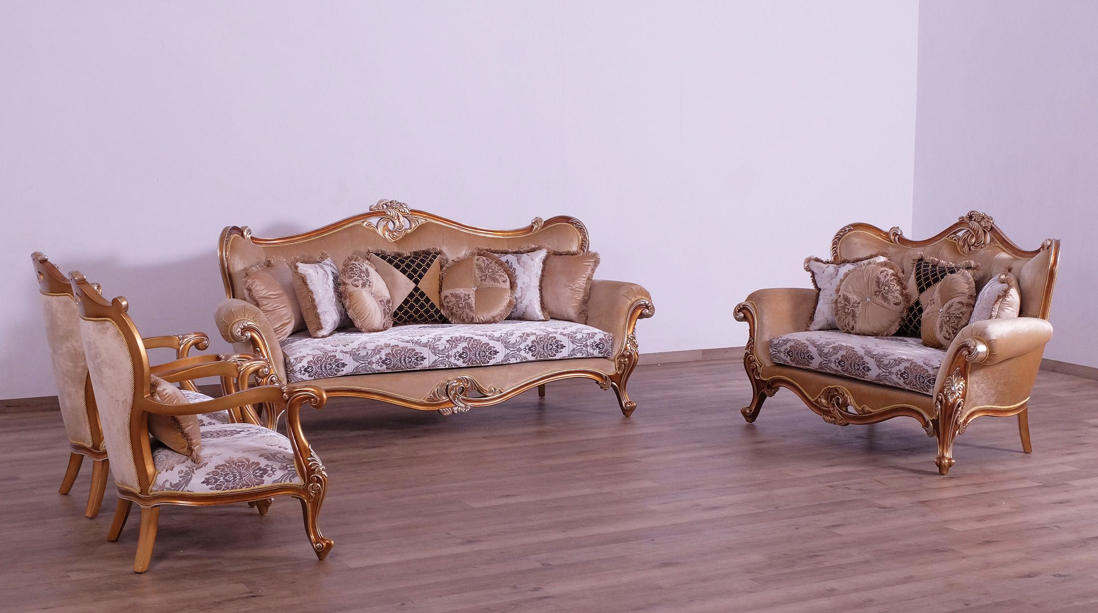 

        
663701291742Luxury Black & Sand Wood Trim AUGUSTUS II Sofa Set 4 Pcs EUROPEAN FURNITURE Classic
