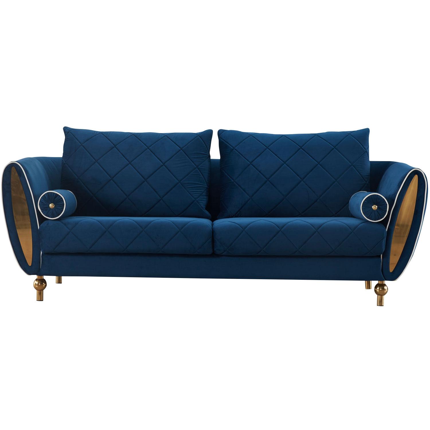 

    
Luxury Blue Velvet SIPARIO VITA Sofa EF-22560 EUROPEAN FURNITURE Modern Glam
