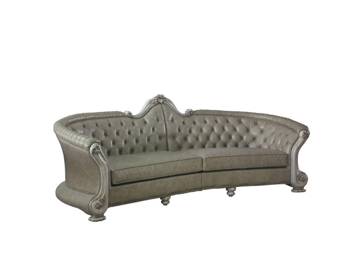 

    
Luxury Vintage Bone White & PU Dresden Grand Sofa 58170 ACME Traditional Classic

