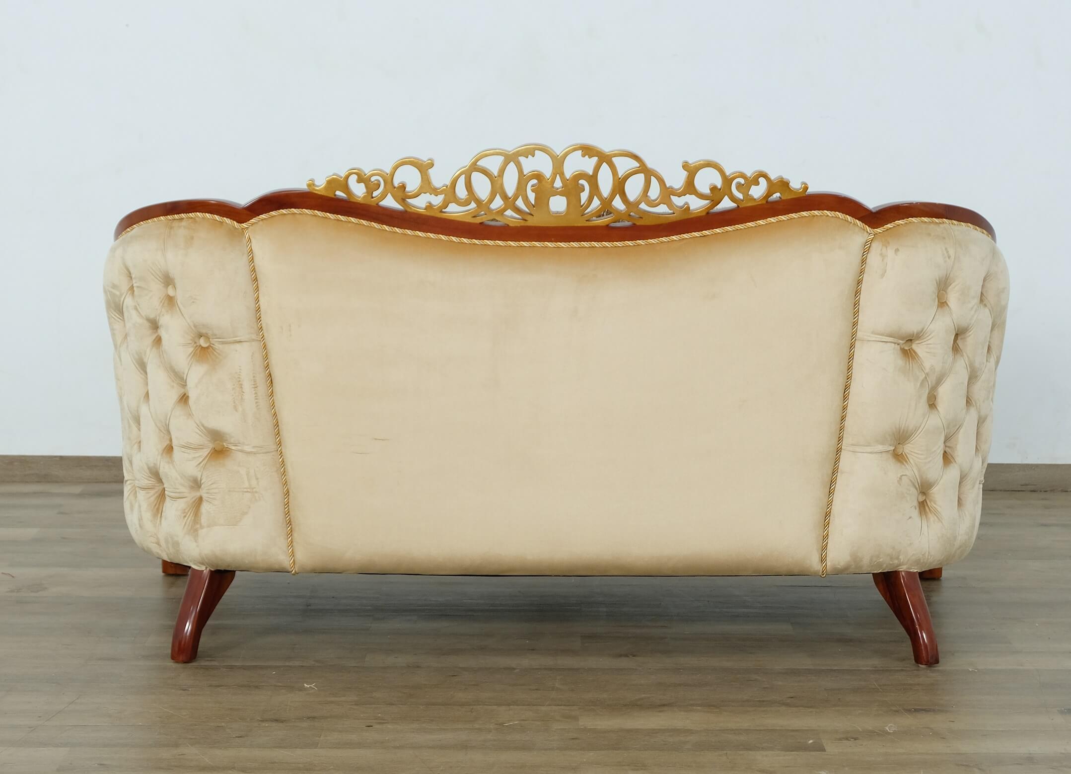 

    
 Photo  Luxury Brown & Gold Wood Trim ANGELICA II Sofa Set 4 Pcs EUROPEAN FURNITURE Classic
