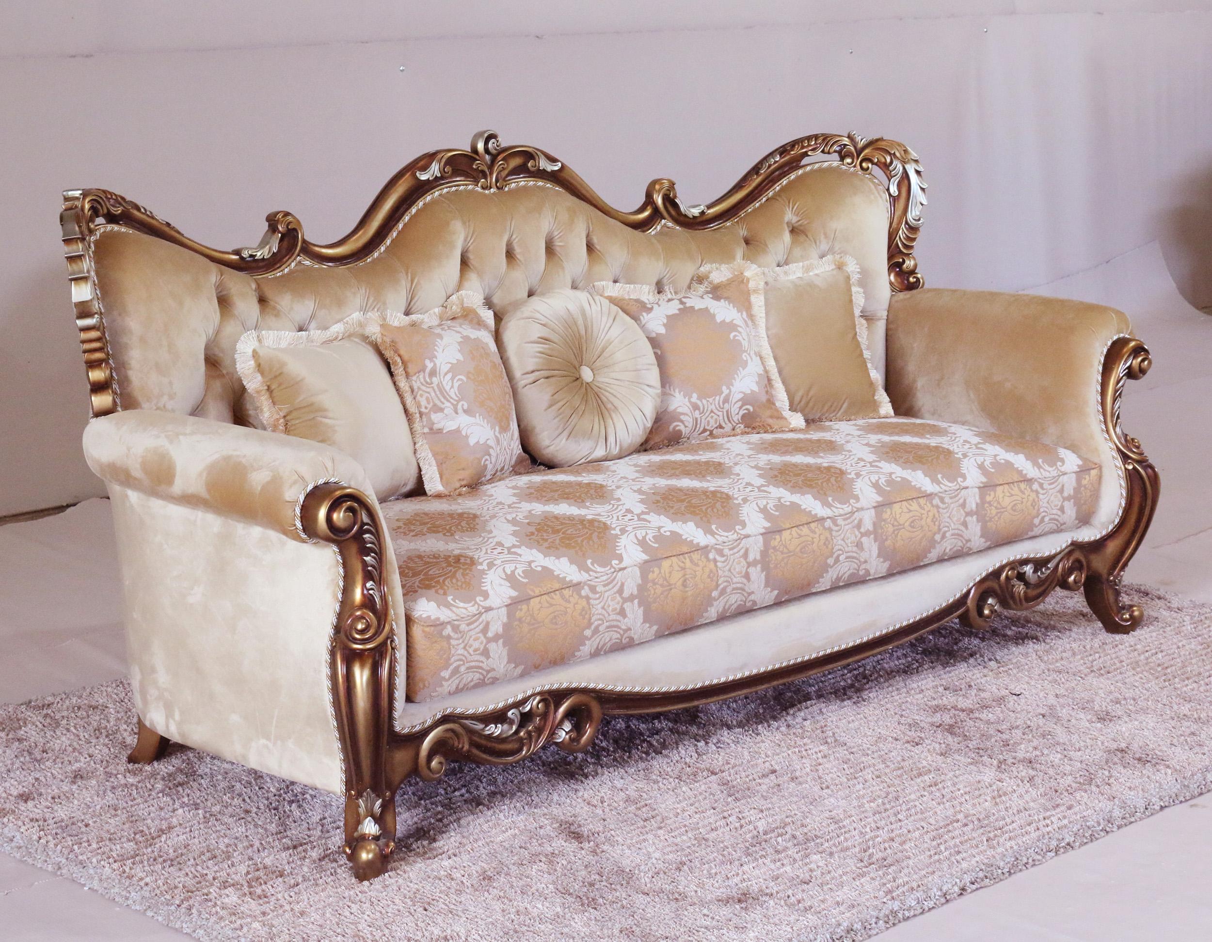 

    
38994-Set-2 Luxury Brown & Gold Wood Trim TIZIANO Sofa Set 2Pcs EUROPEAN FURNITURE Traditional
