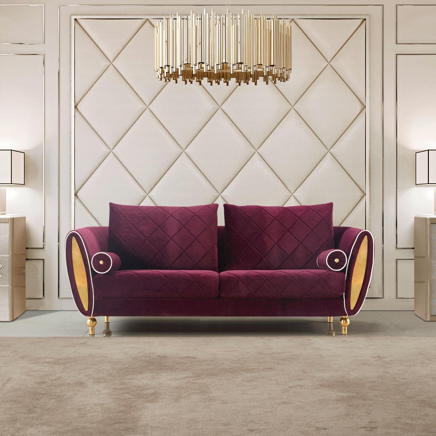

    
Luxury Burgundy Velvet SIPARIO VITA Sofa EF-22561 EUROPEAN FURNITURE Modern Glam
