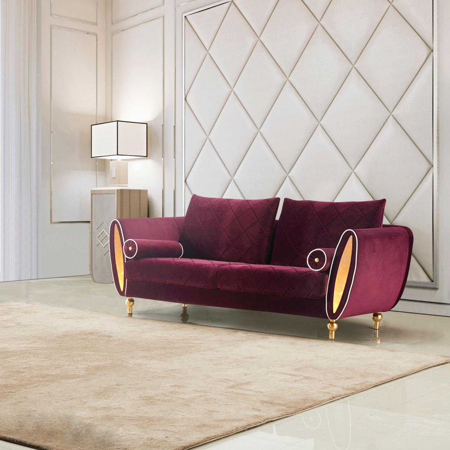 

    
 Shop  Luxury Burgundy Velvet SIPARIO VITA Sofa Set 3Pcs EF-22561 EUROPEAN FURNITURE
