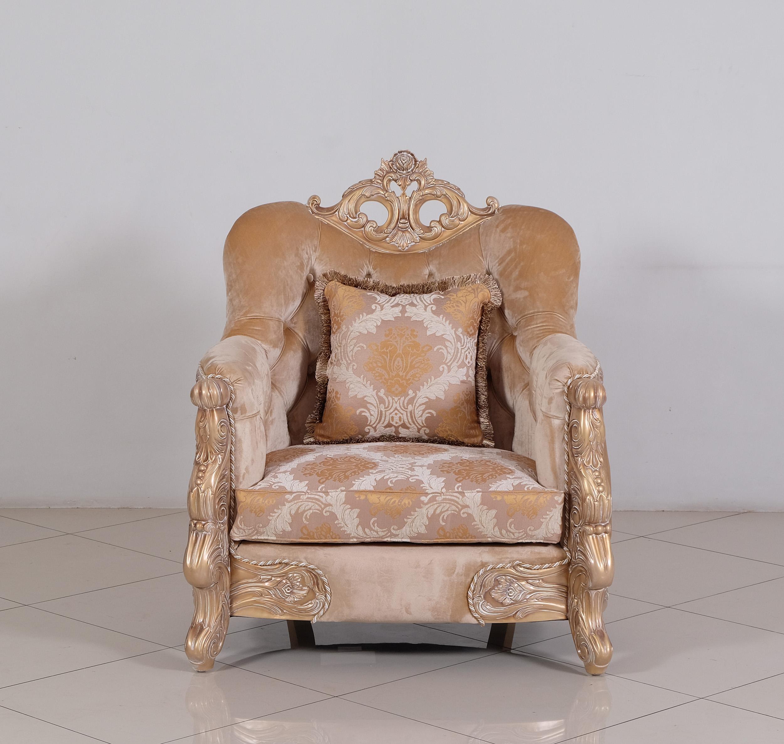 

    
EUROPEAN FURNITURE IMPERIAL PALACE Arm Chair Set Copper/Champagne 32006-C-Set-2

