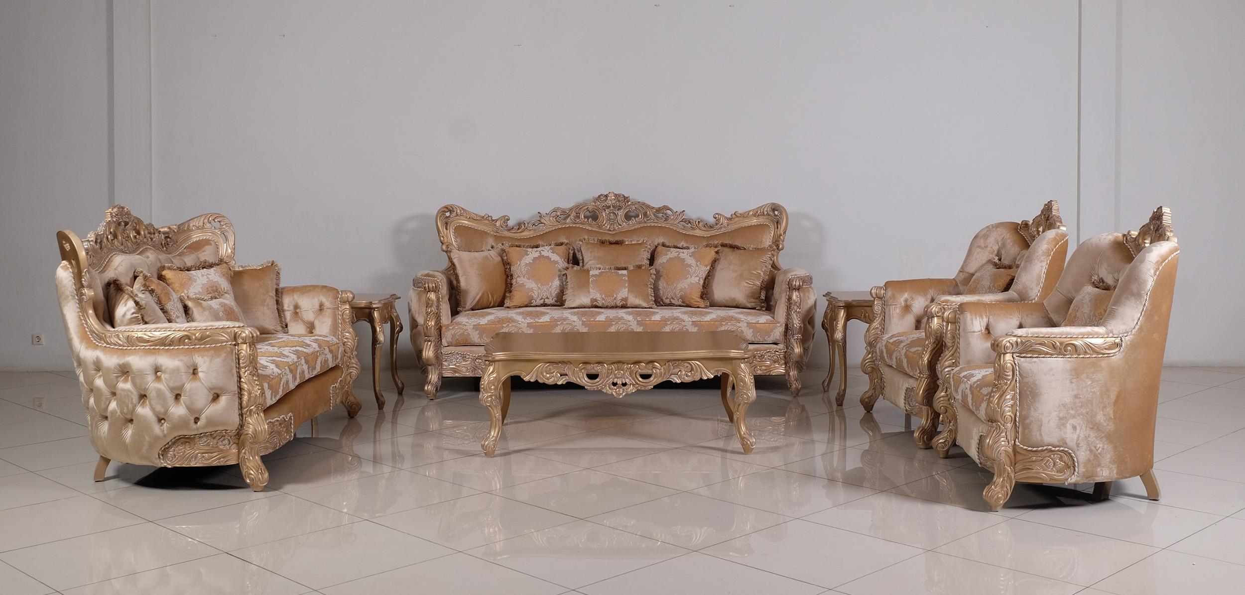 

    
 Order  Luxury Champagne & Cooper IMPERIAL PALACE Sofa Set 2 Pcs EUROPEAN FURNITURE Classic
